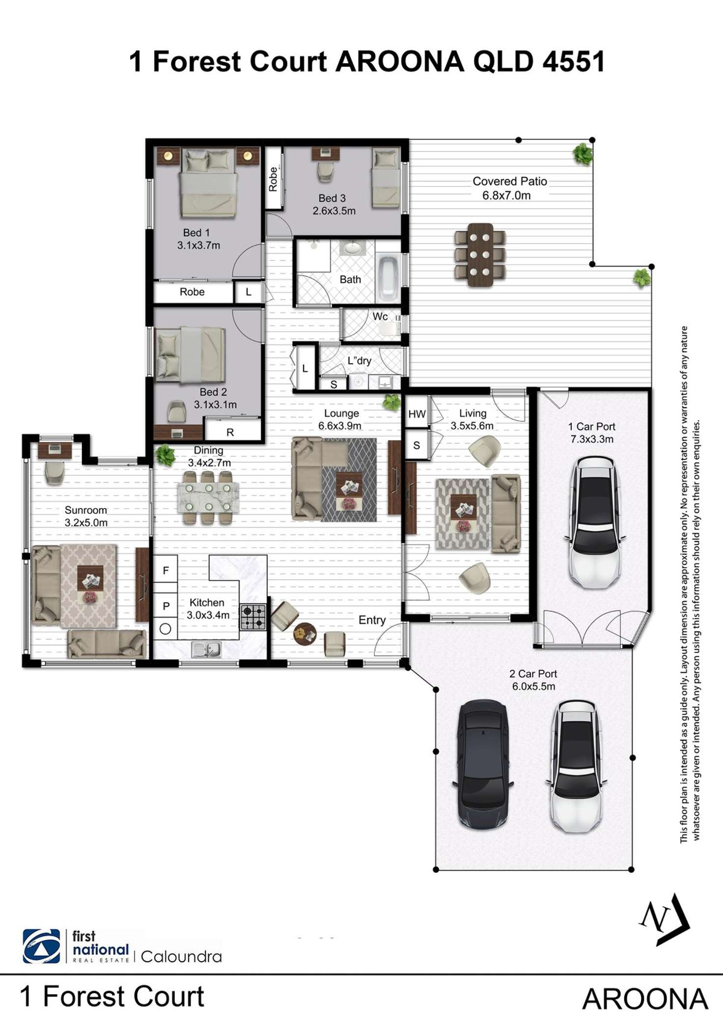 Floorplan of Homely house listing, 1 Forest Court, Aroona QLD 4551