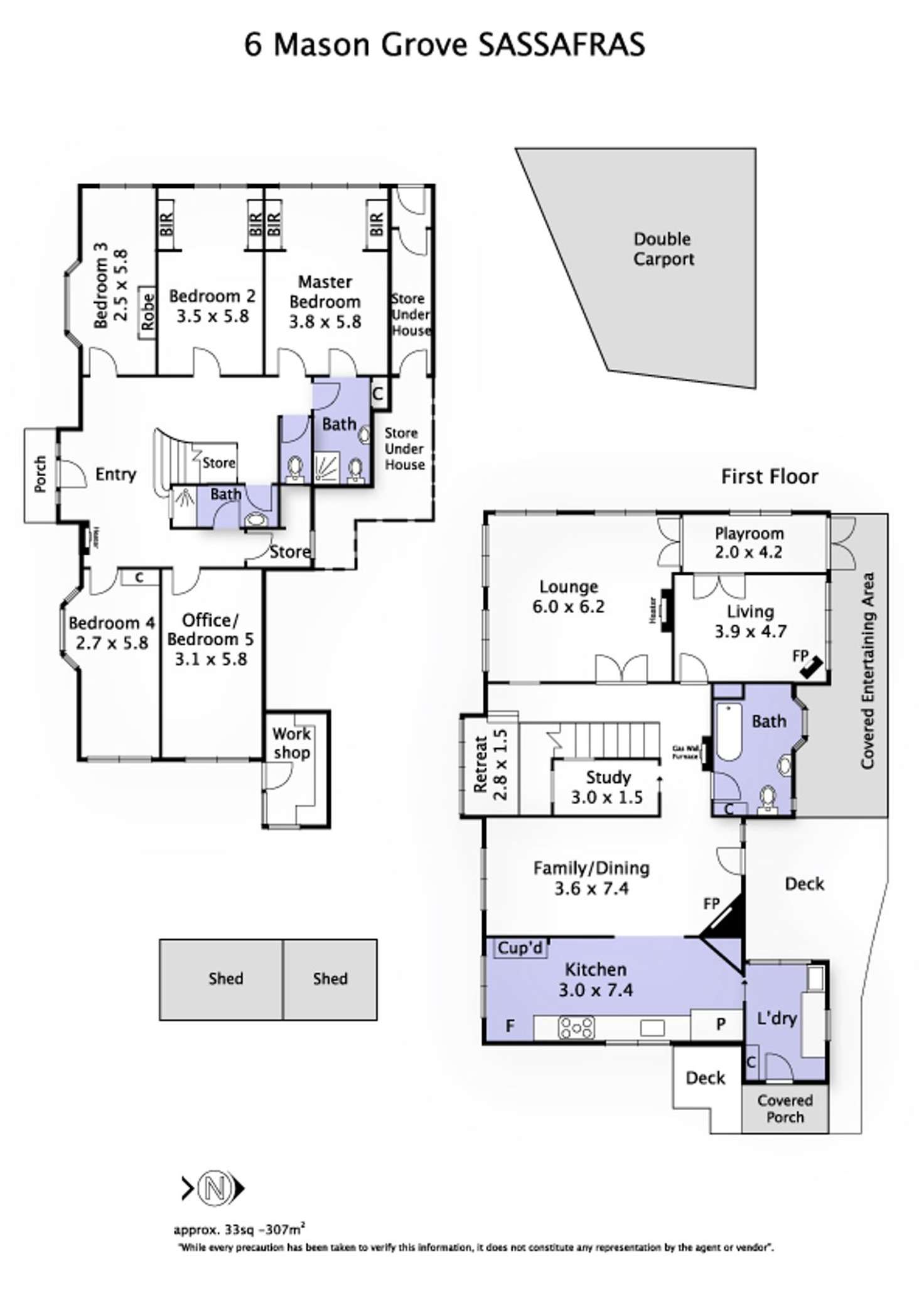 Floorplan of Homely house listing, 6 Mason Grove, Sassafras VIC 3787