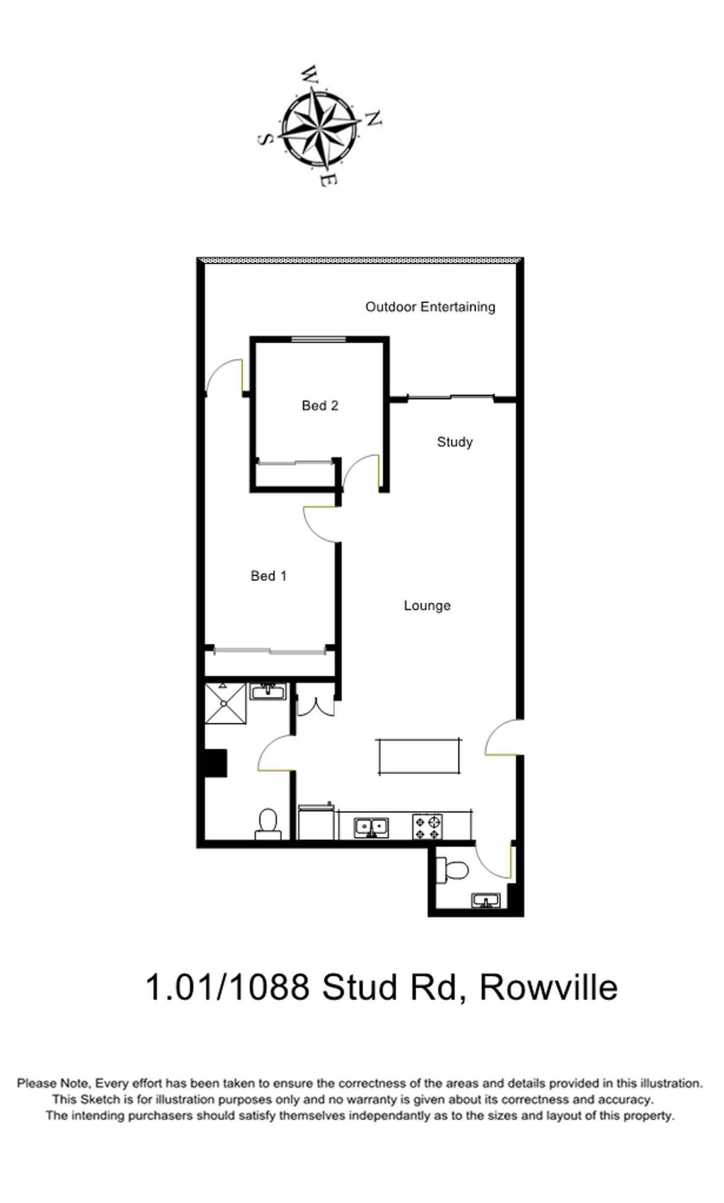 Floorplan of Homely apartment listing, 101/1088 Stud Road, Rowville VIC 3178