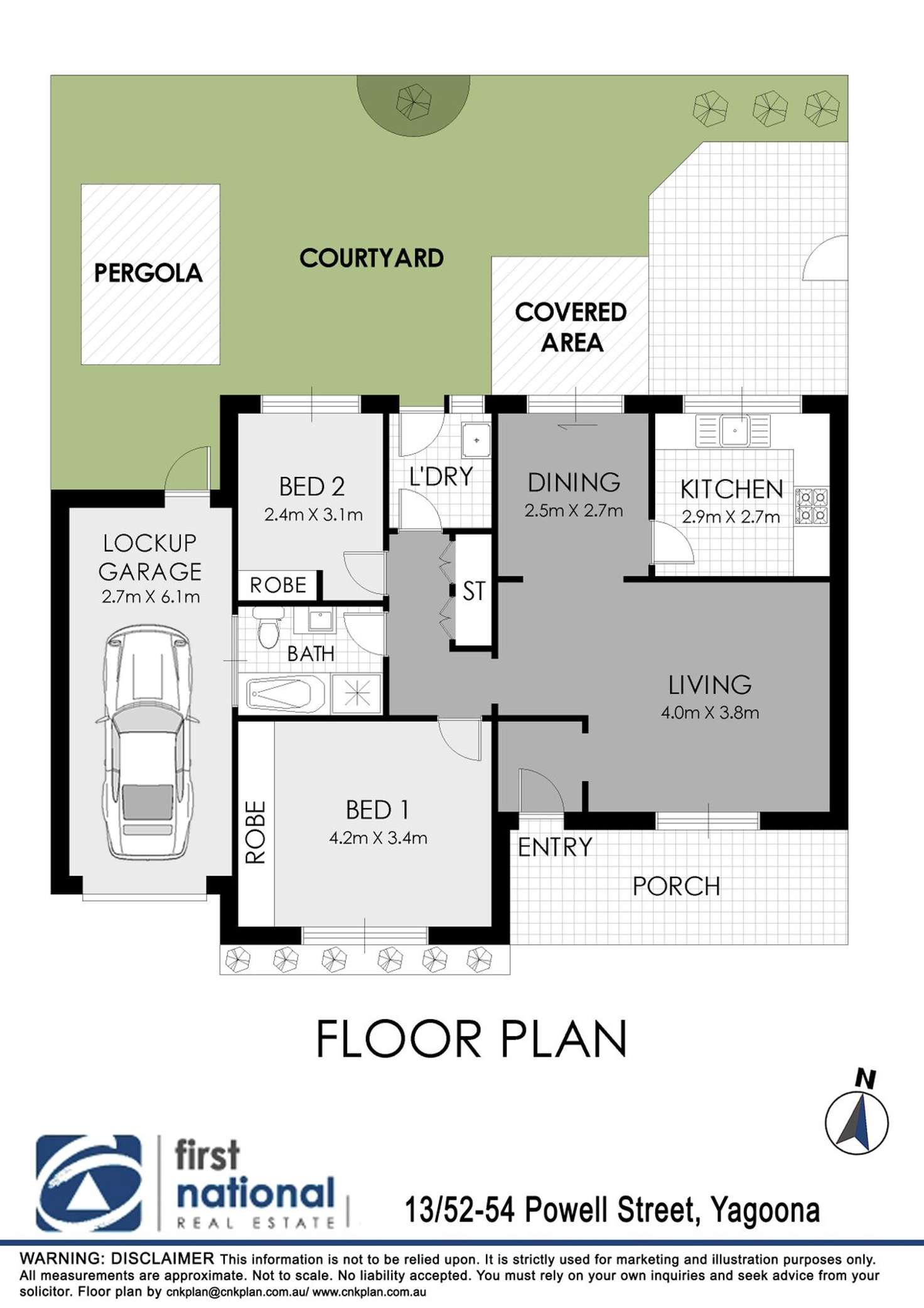 Floorplan of Homely villa listing, 13/52 Powell Street, Yagoona NSW 2199