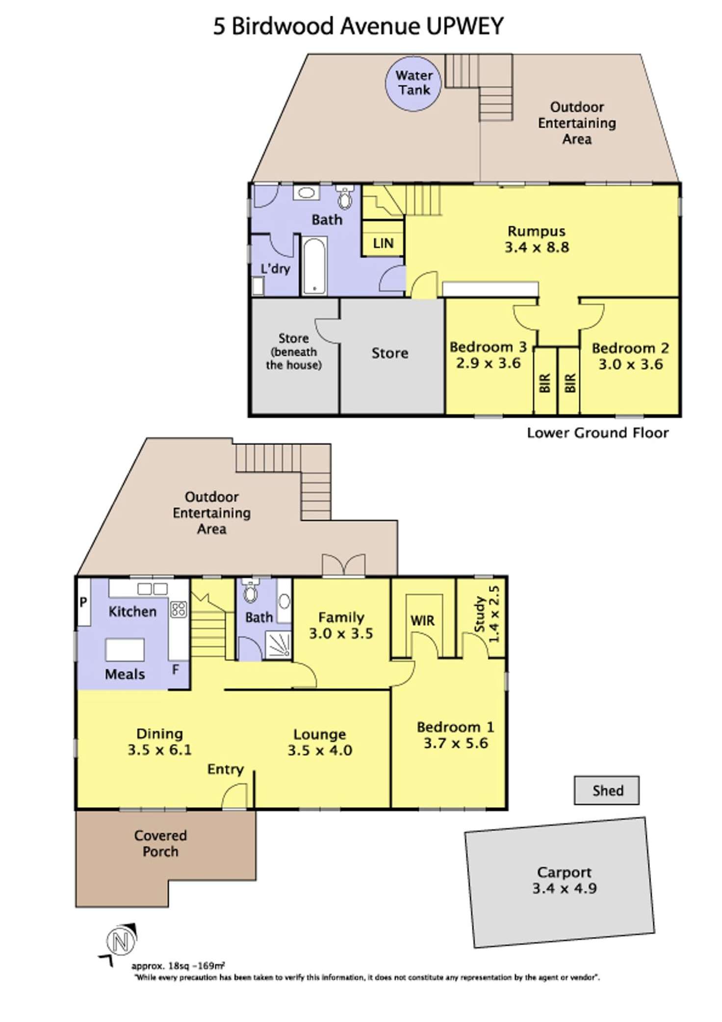 Floorplan of Homely house listing, 5 Birdwood Avenue, Upwey VIC 3158