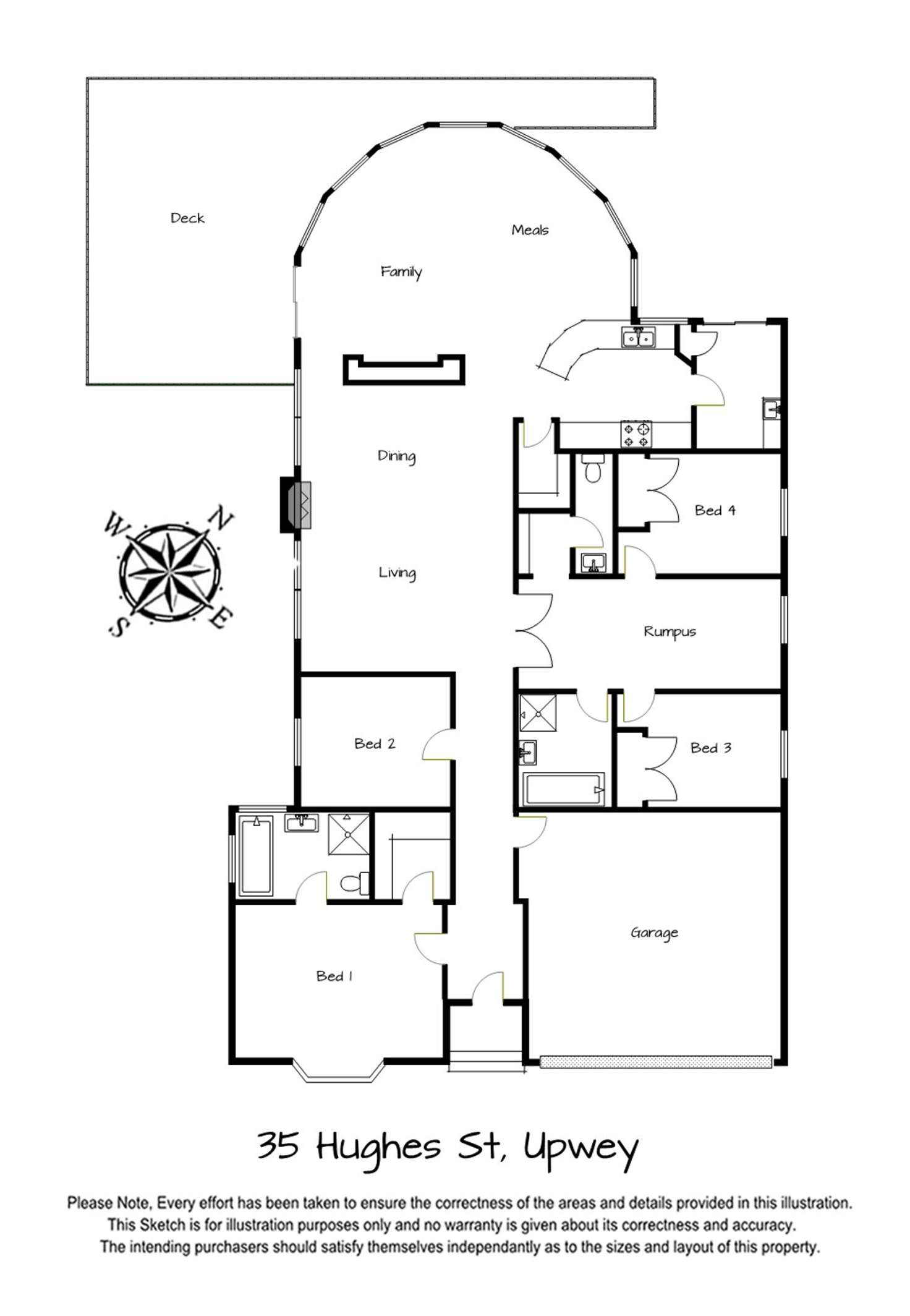 Floorplan of Homely house listing, 35 Hughes Street, Upwey VIC 3158