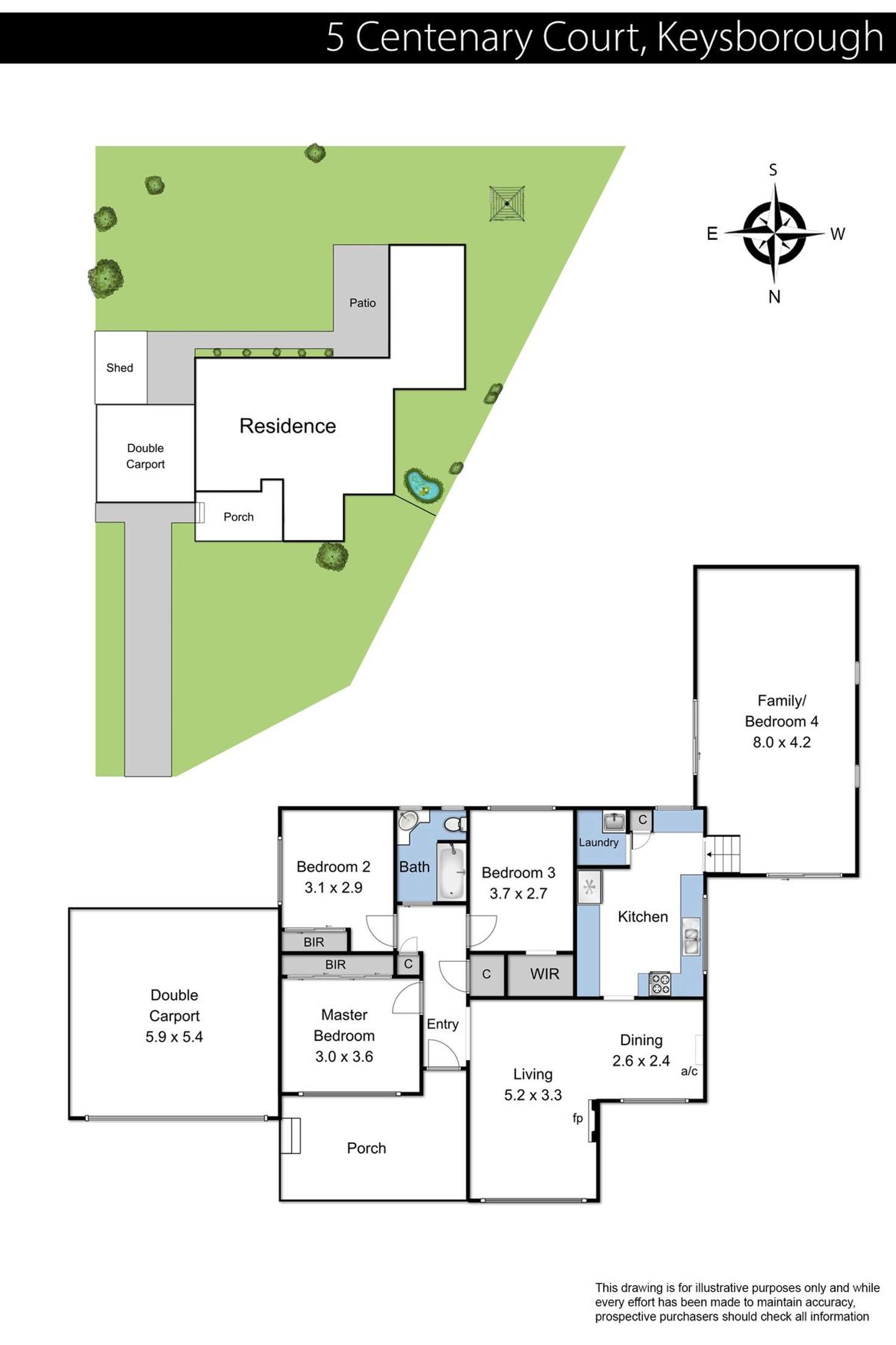 Floorplan of Homely house listing, 5 Centenary Court, Keysborough VIC 3173
