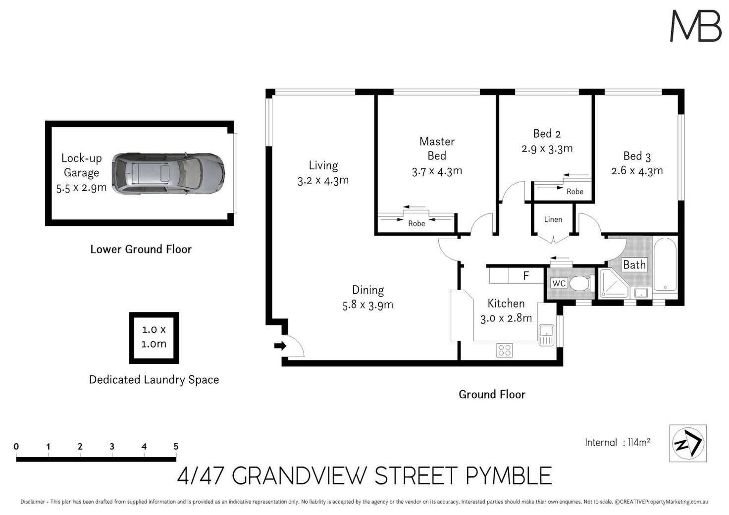 Floorplan of Homely apartment listing, 4/47 Grandview Street, Pymble NSW 2073