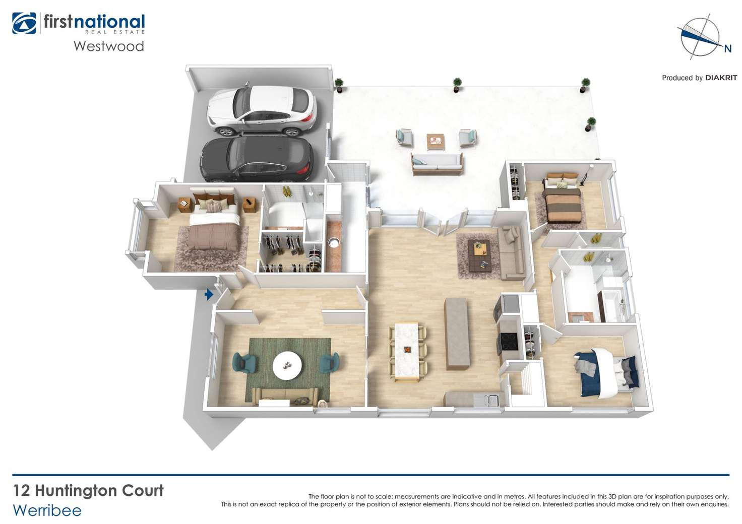 Floorplan of Homely house listing, 12 Huntington Court, Werribee VIC 3030
