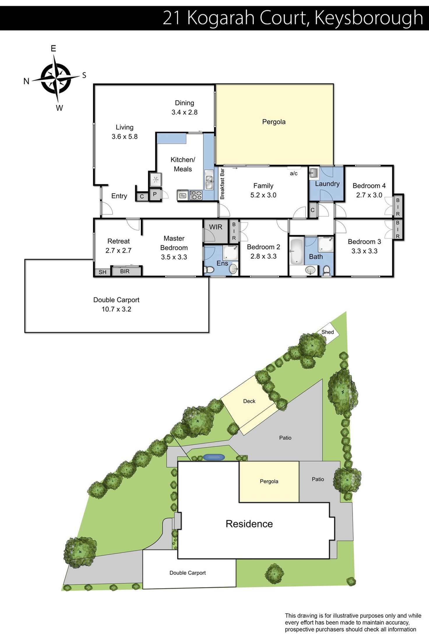 Floorplan of Homely house listing, 21 Kogarah Court, Keysborough VIC 3173