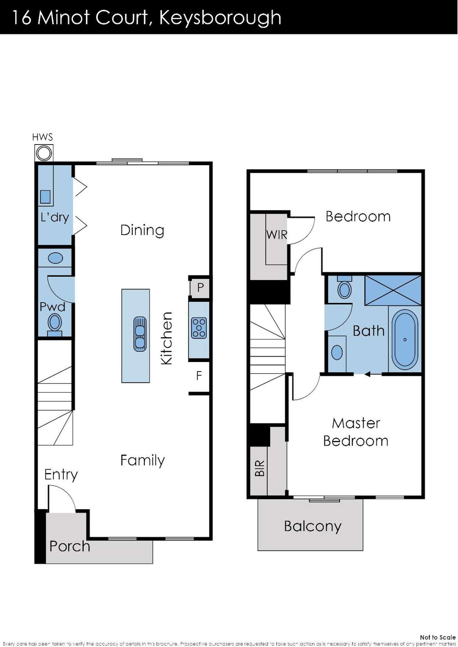 Floorplan of Homely townhouse listing, 16 Minot Court, Keysborough VIC 3173