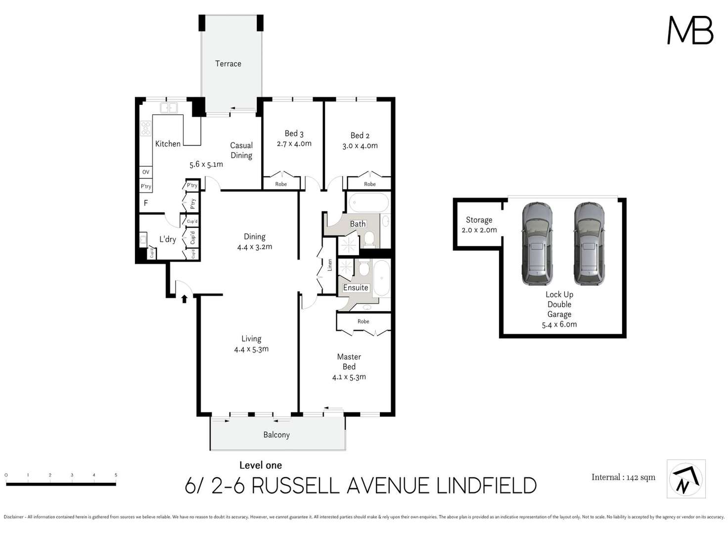 Floorplan of Homely unit listing, 6/2-6 Russell Avenue, Lindfield NSW 2070