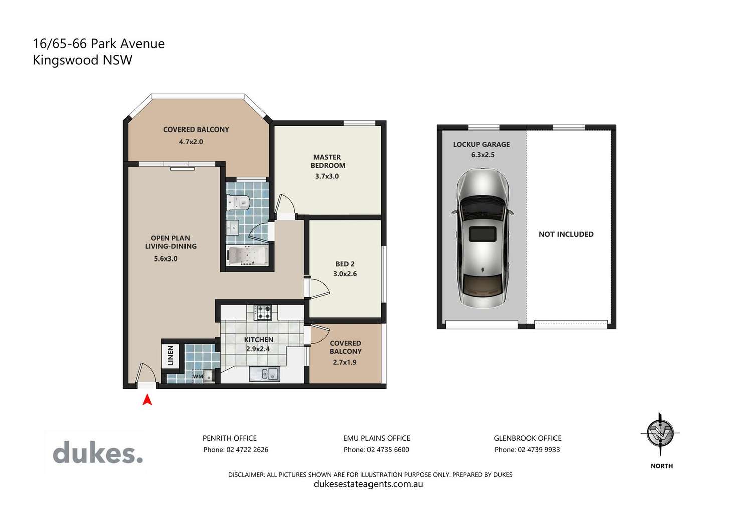 Floorplan of Homely apartment listing, 16/65-66 Park Avenue, Kingswood NSW 2747