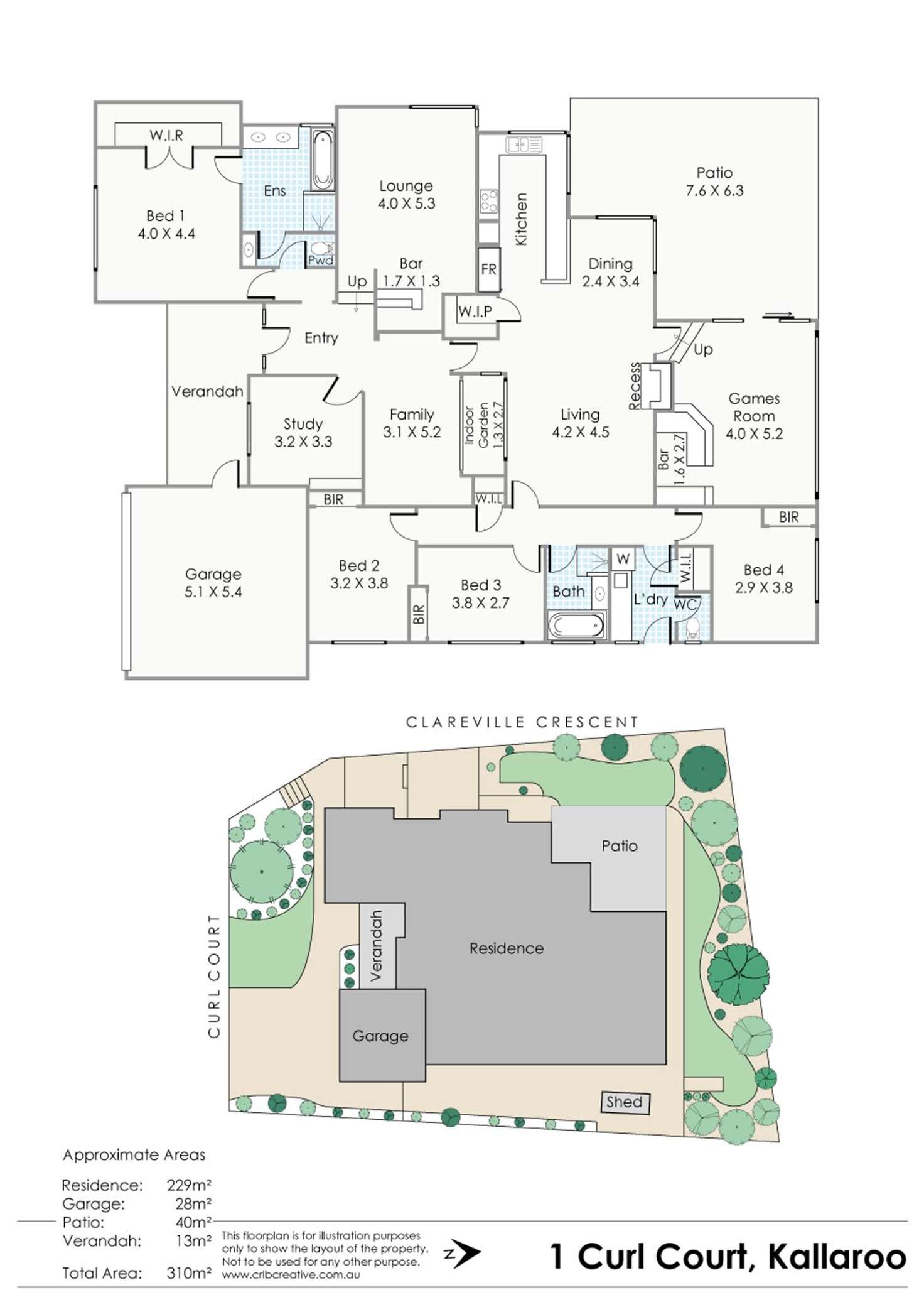 Floorplan of Homely house listing, 1 Curl Court, Kallaroo WA 6025