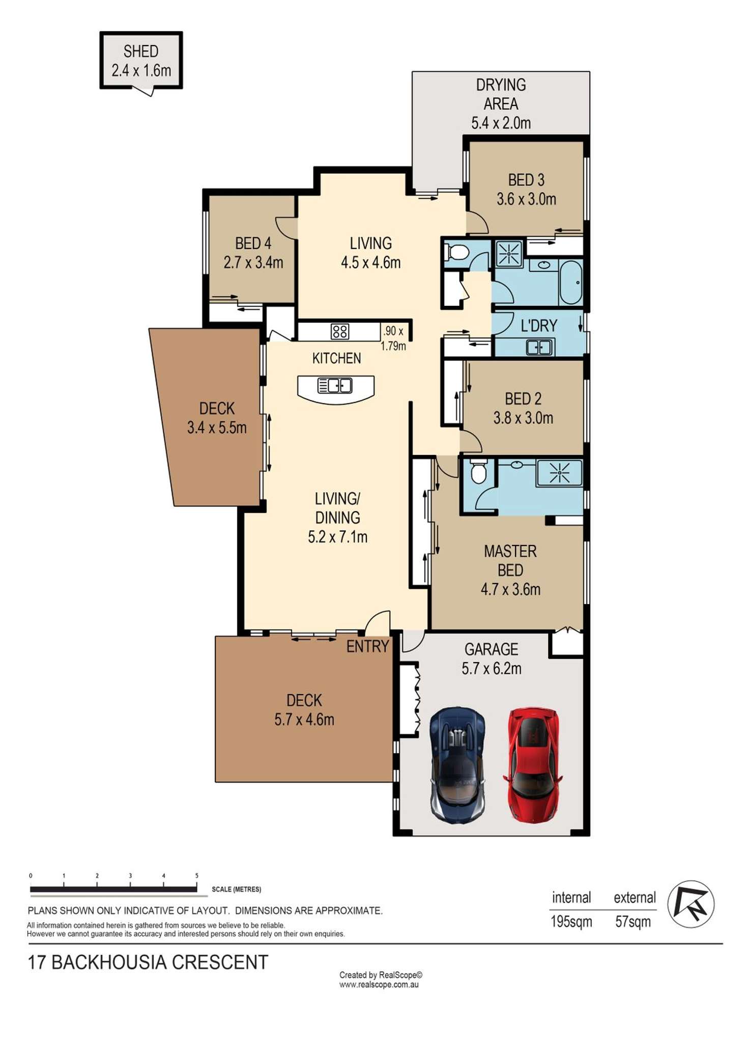 Floorplan of Homely house listing, 17 Backhousia Crescent, Sinnamon Park QLD 4073