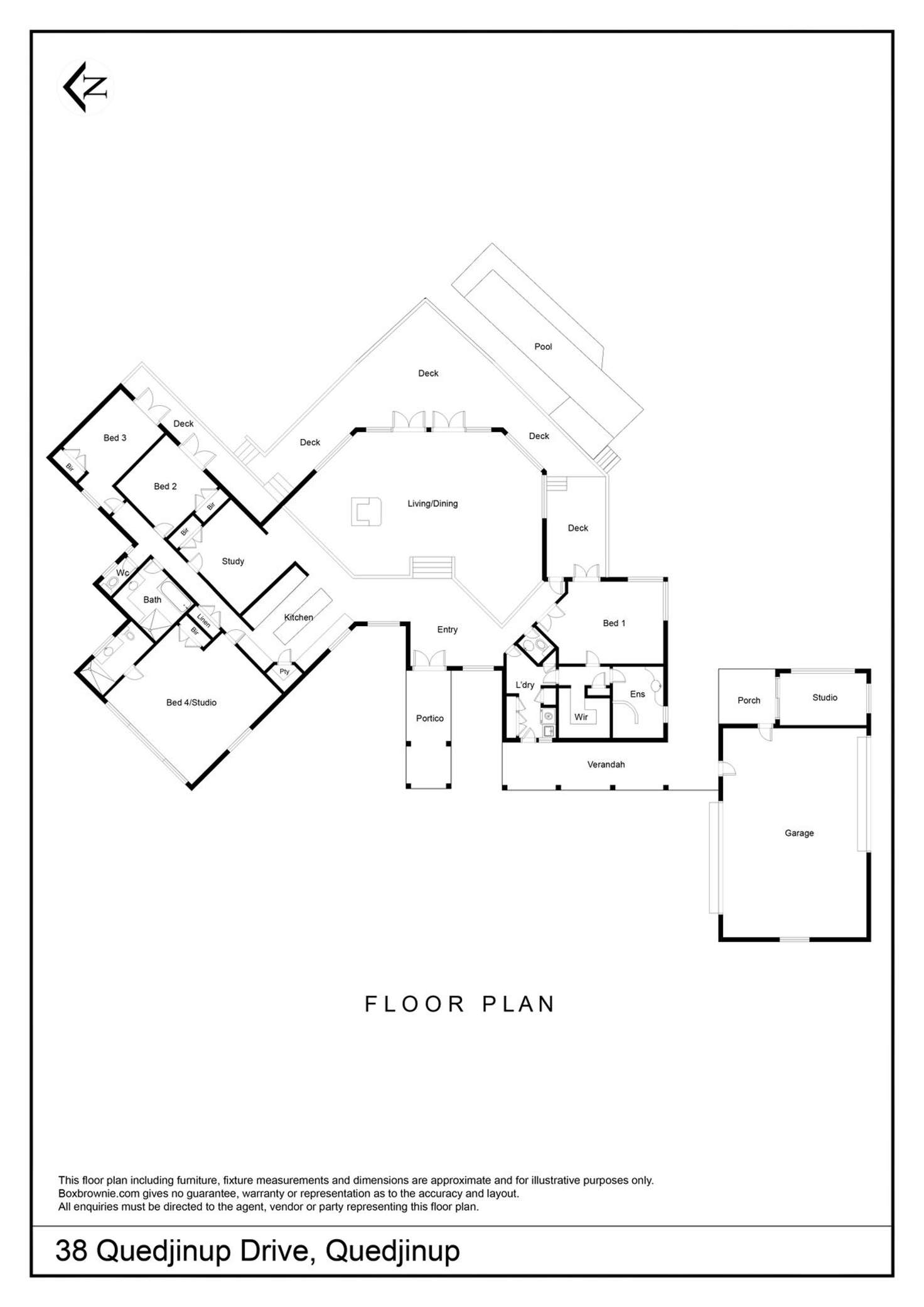 Floorplan of Homely house listing, 38 Quedjinup Drive, Quedjinup WA 6281