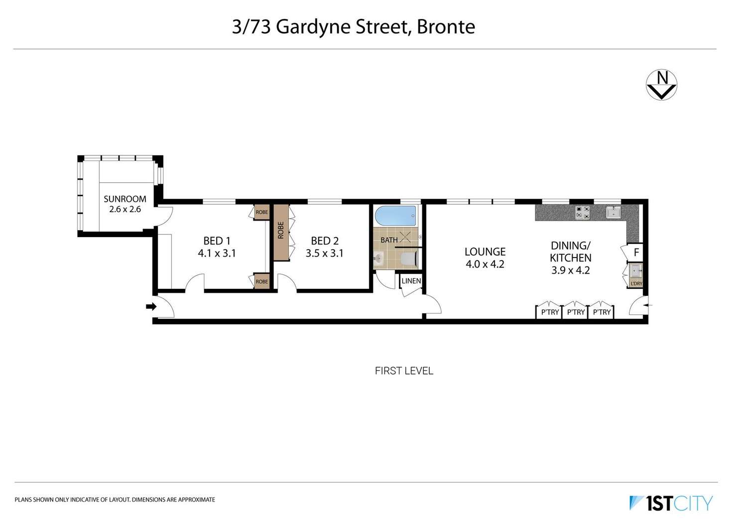 Floorplan of Homely apartment listing, 3/73 Gardyne Street, Bronte NSW 2024