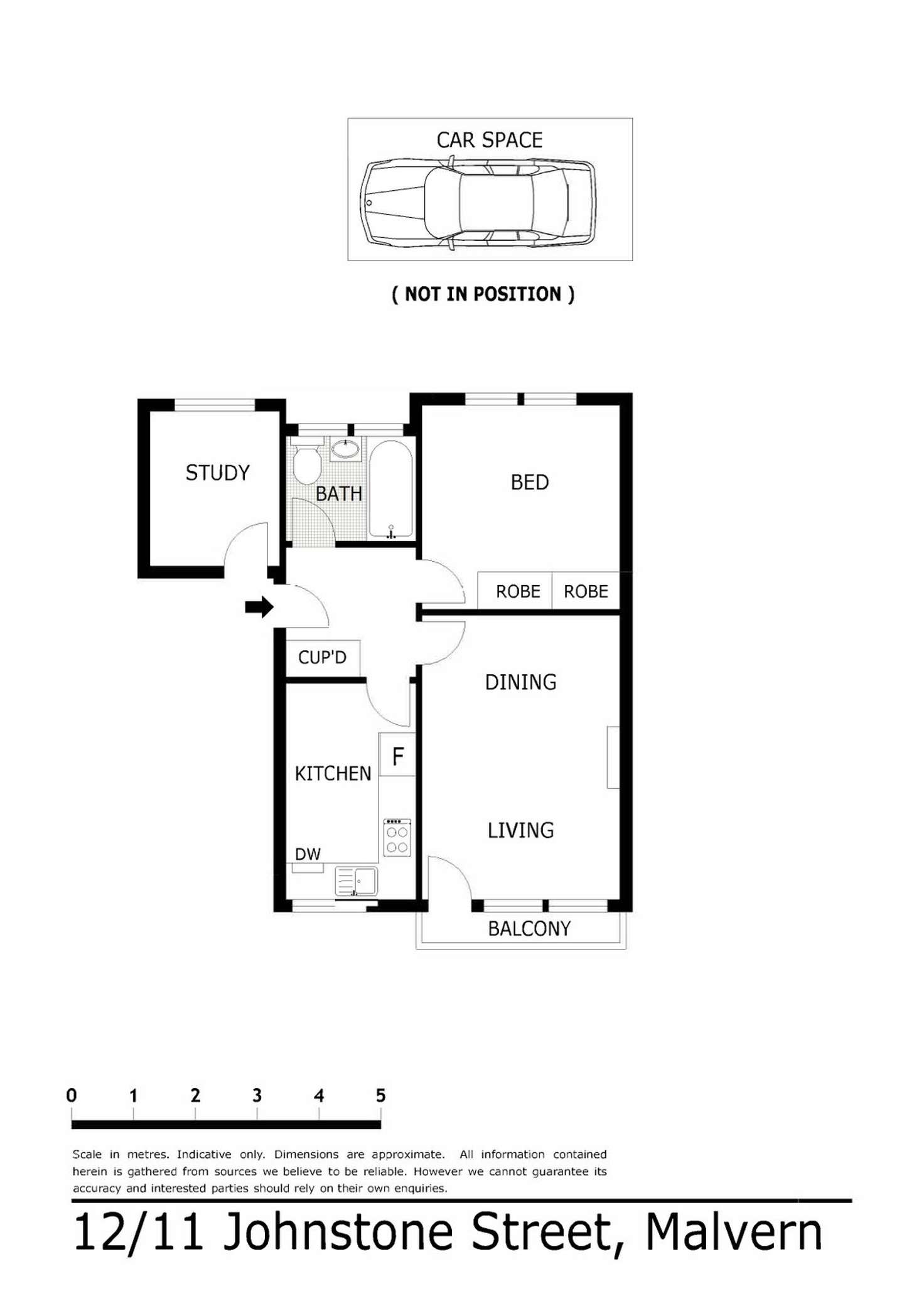 Floorplan of Homely apartment listing, 12/11 Johnstone Street, Malvern VIC 3144