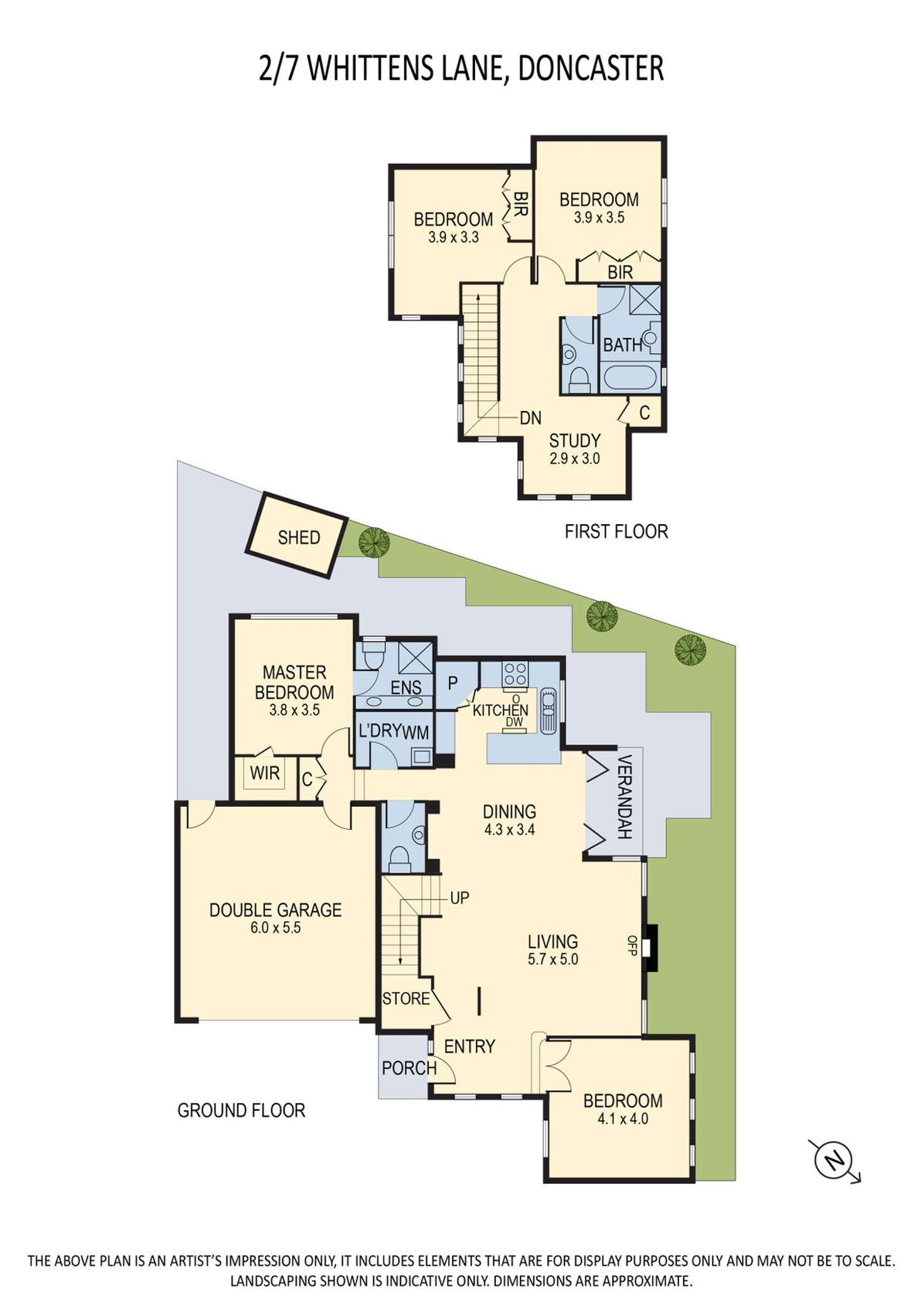 Floorplan of Homely townhouse listing, 2/7 Whittens Lane, Doncaster VIC 3108