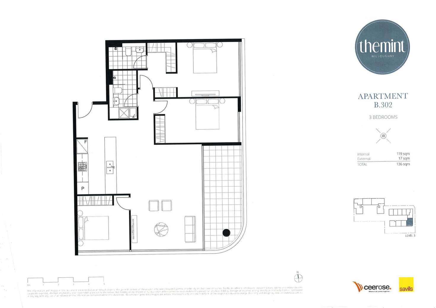 Floorplan of Homely apartment listing, B302/680 Willoughby Road, Willoughby NSW 2068