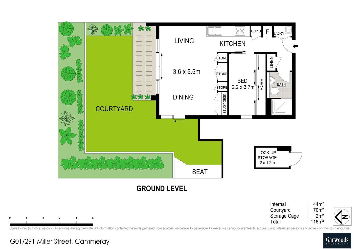 Floorplan of Homely apartment listing, G01/291 Miller Street, Cammeray NSW 2062