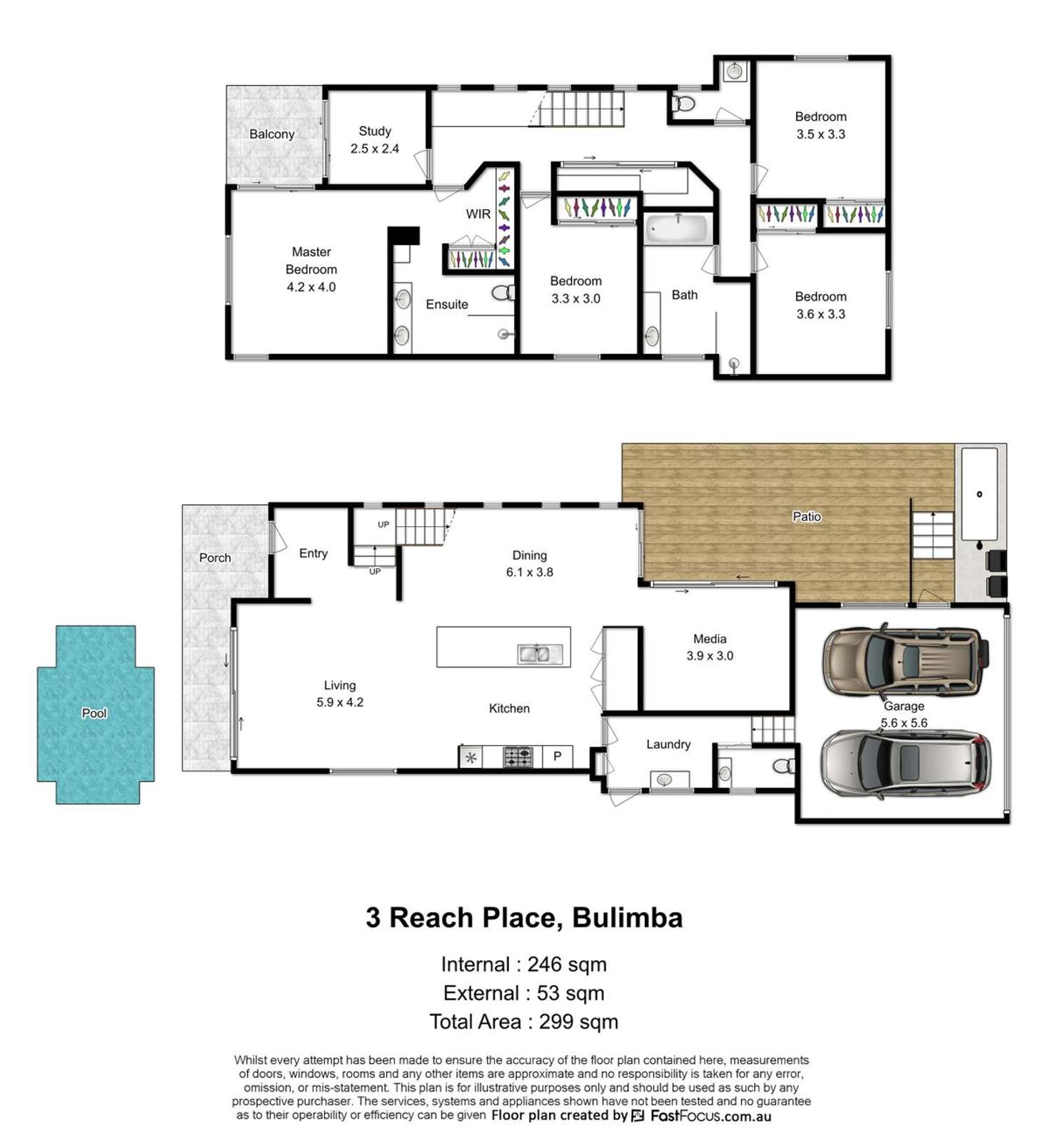 Floorplan of Homely house listing, 3 Reach Place, Bulimba QLD 4171