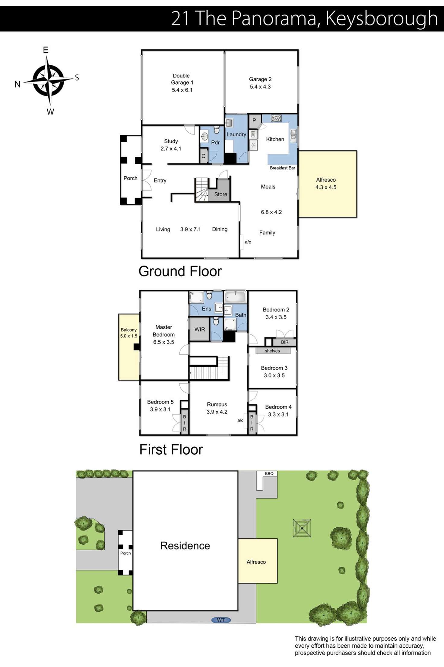 Floorplan of Homely house listing, 21 The Panorama, Keysborough VIC 3173