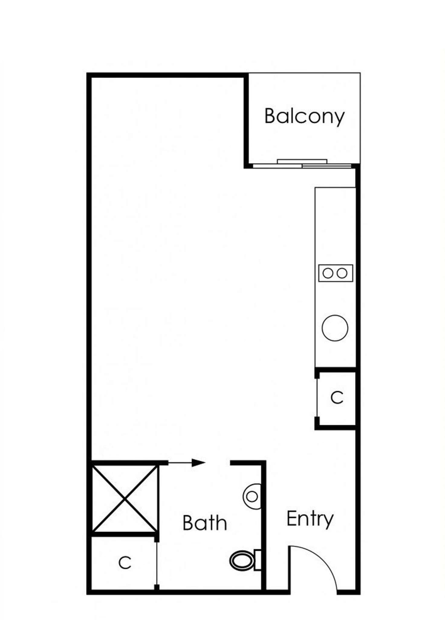 Floorplan of Homely apartment listing, 210/188 Peel St, North Melbourne VIC 3051