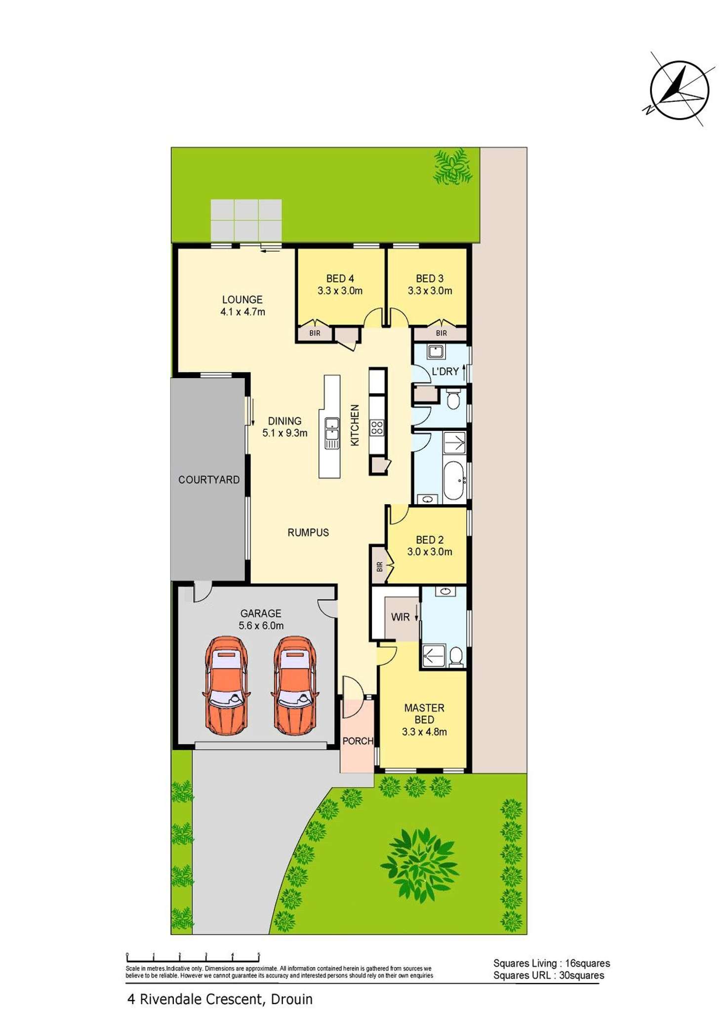 Floorplan of Homely house listing, 4 Rivendale Crescent, Drouin VIC 3818