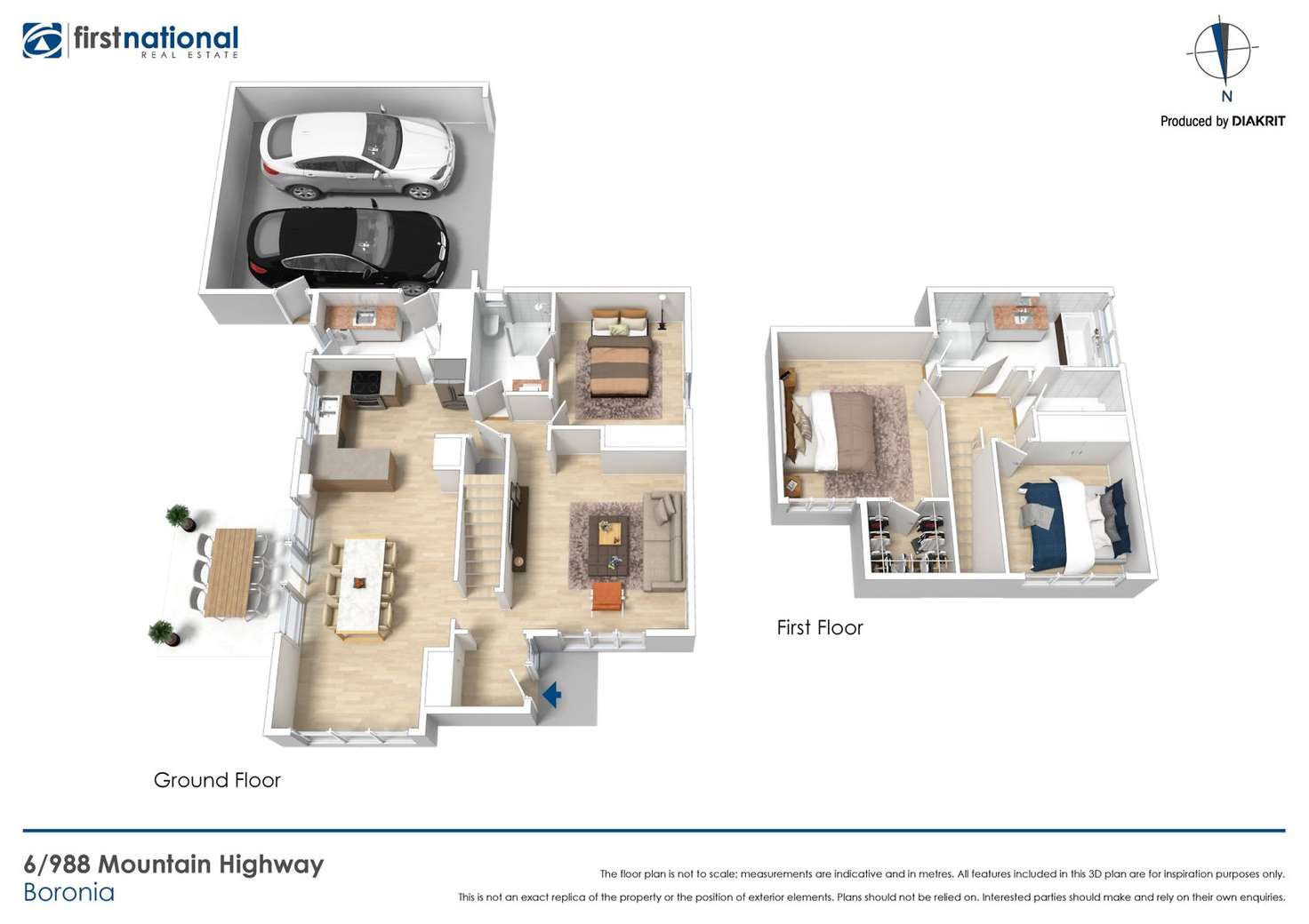 Floorplan of Homely townhouse listing, 6/988 Mountain Highway, Boronia VIC 3155