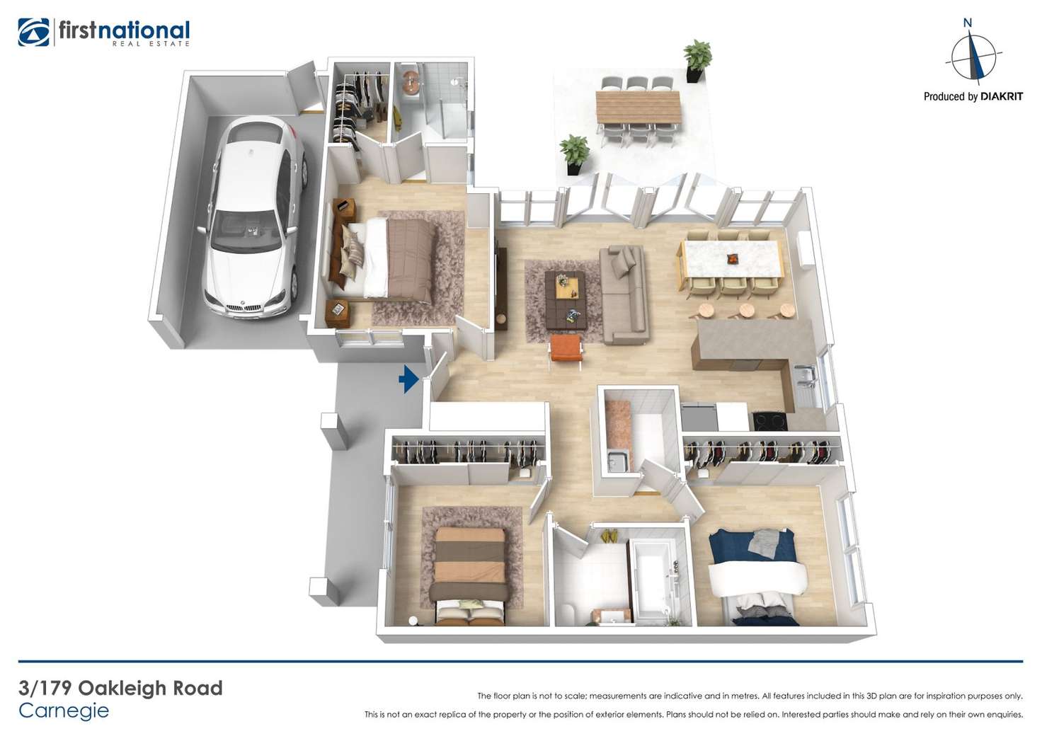 Floorplan of Homely unit listing, 3/179 Oakleigh Road, Carnegie VIC 3163