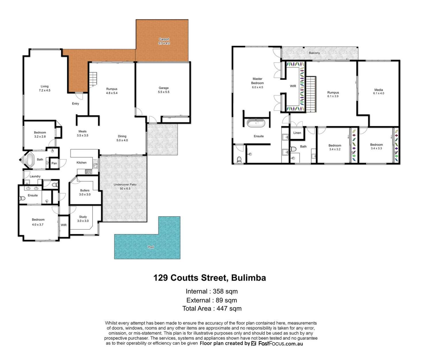 Floorplan of Homely house listing, 129 Coutts Street, Bulimba QLD 4171
