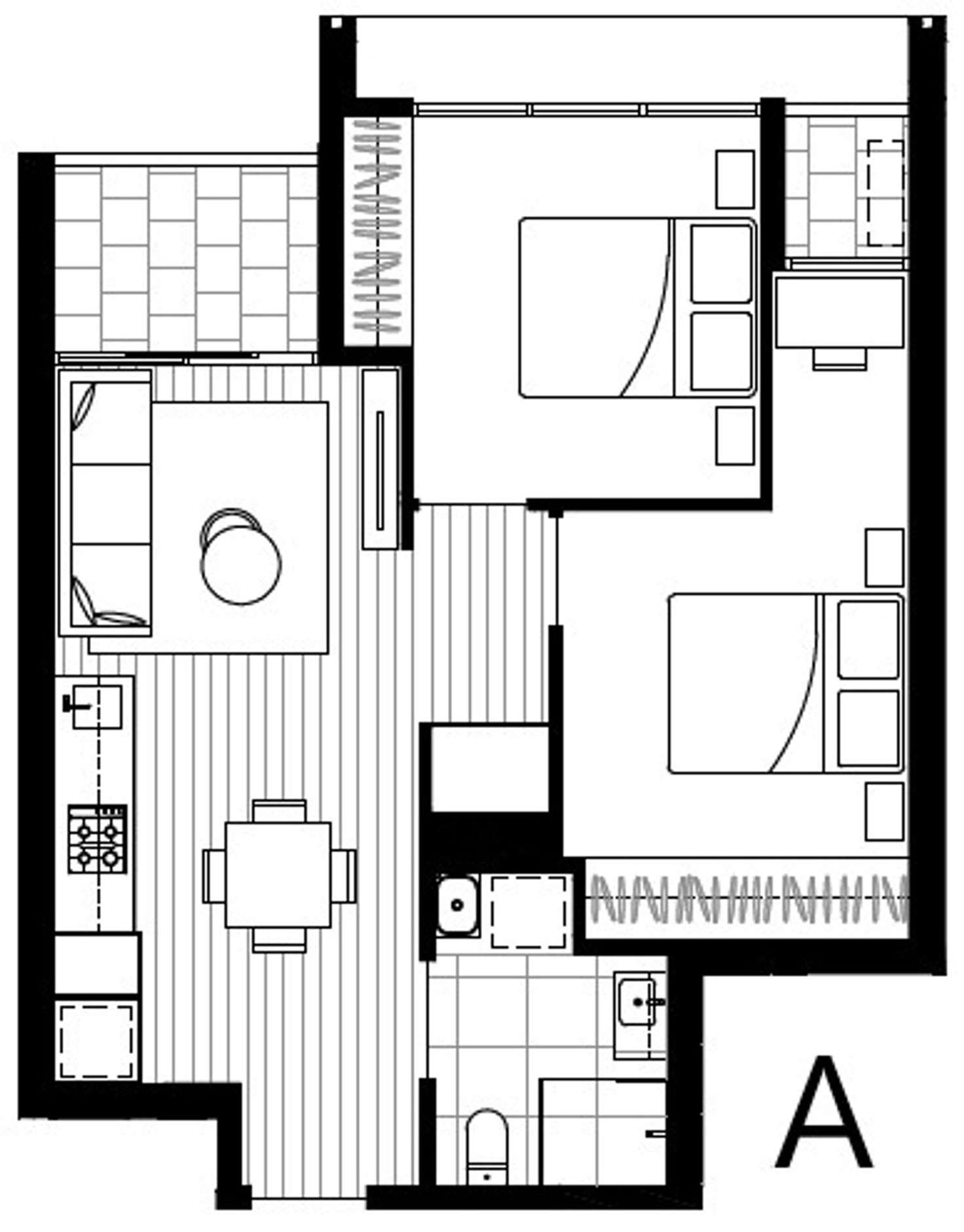 Floorplan of Homely apartment listing, 415/91 Galada Avenue, Parkville VIC 3052