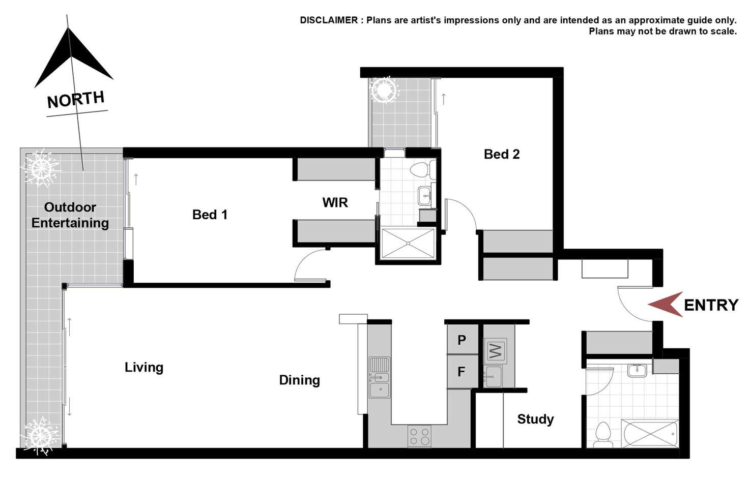 Floorplan of Homely apartment listing, 409/155 Northbourne Avenue, Turner ACT 2612