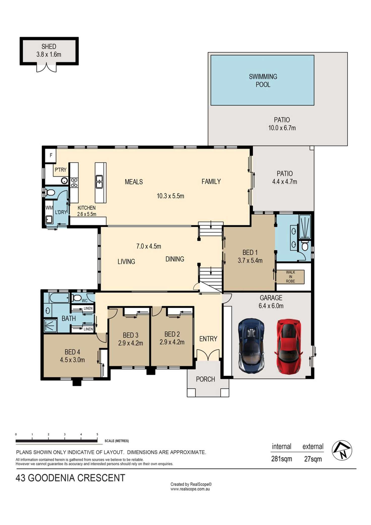 Floorplan of Homely other listing, 43 Goodenia Crescent, Seventeen Mile Rocks QLD 4073