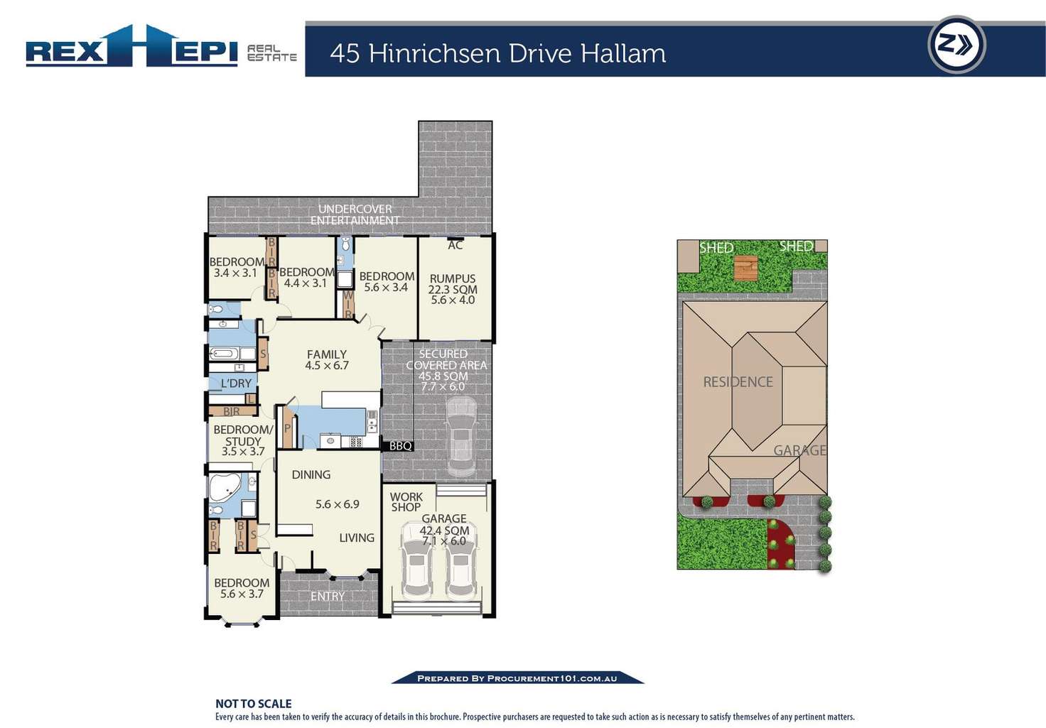 Floorplan of Homely house listing, 45 Hinrichsen Drive, Hallam VIC 3803