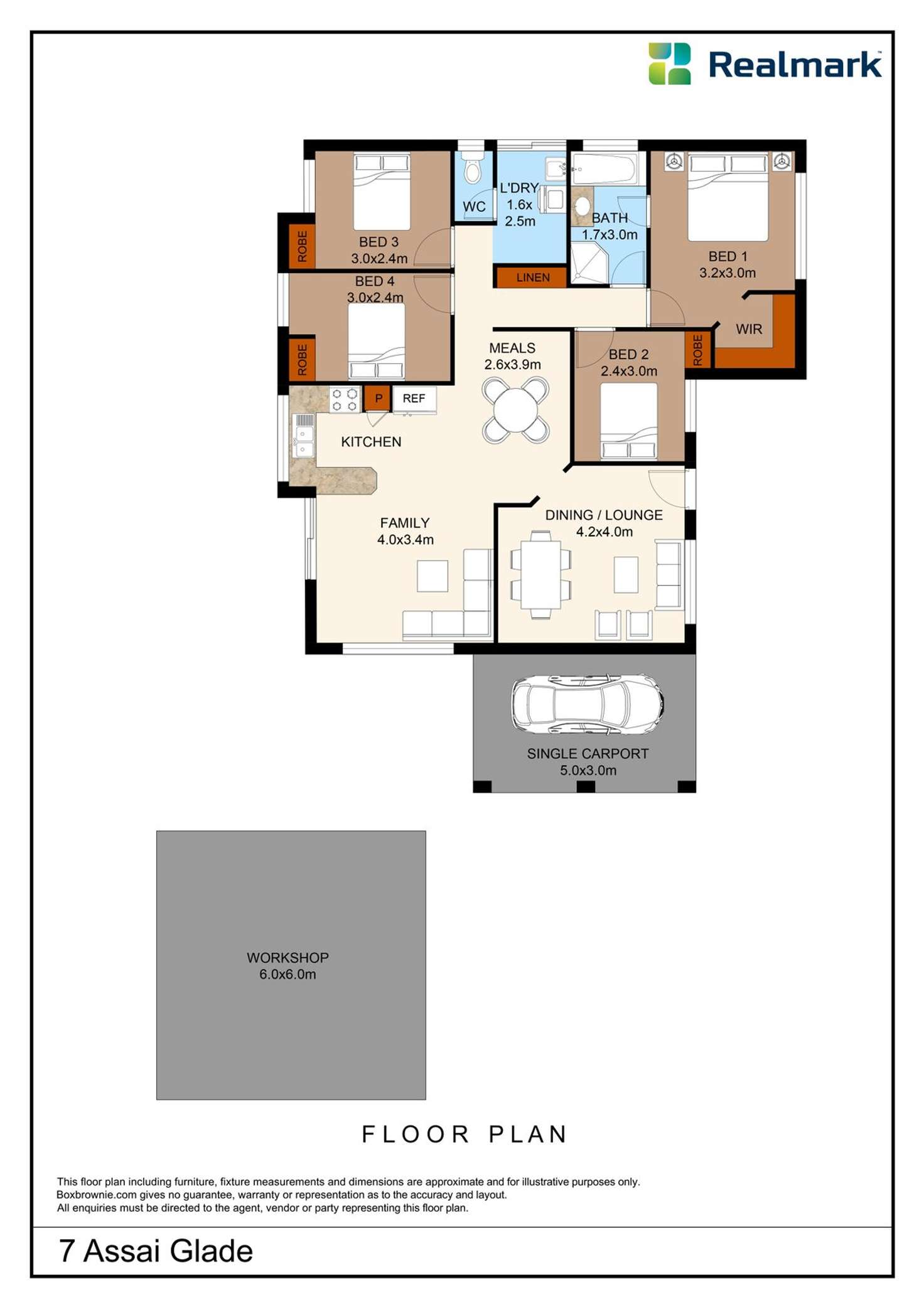 Floorplan of Homely house listing, 7 Assai Glade, Warnbro WA 6169