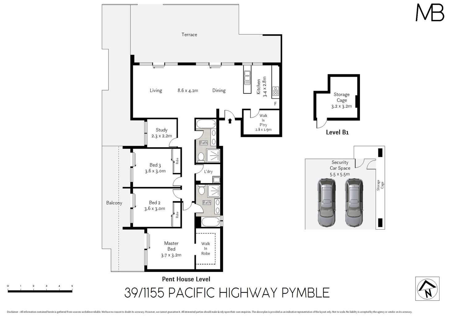 Floorplan of Homely unit listing, 39/1155 Pacific Highway, Pymble NSW 2073