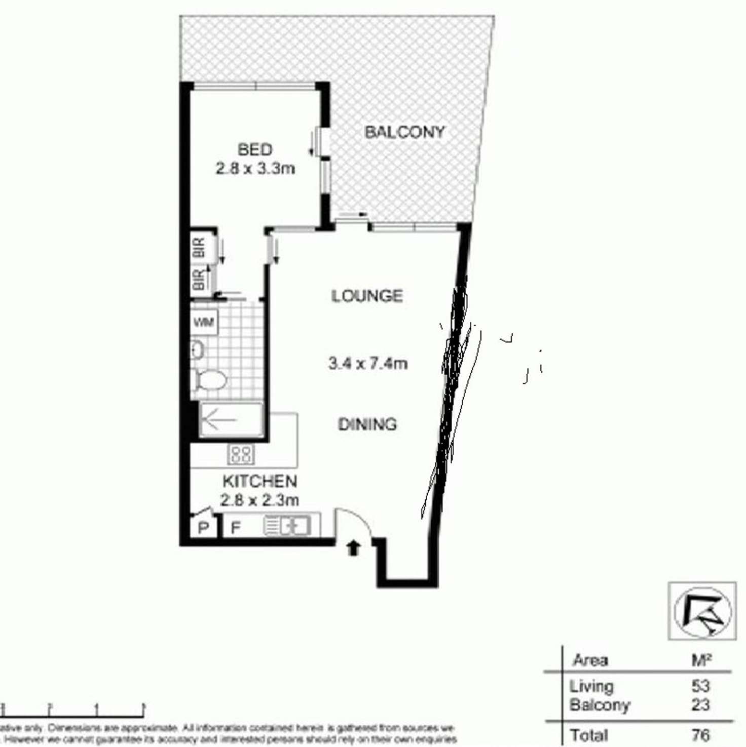 Floorplan of Homely apartment listing, 206/10 Trenerry Crescent, Abbotsford VIC 3067