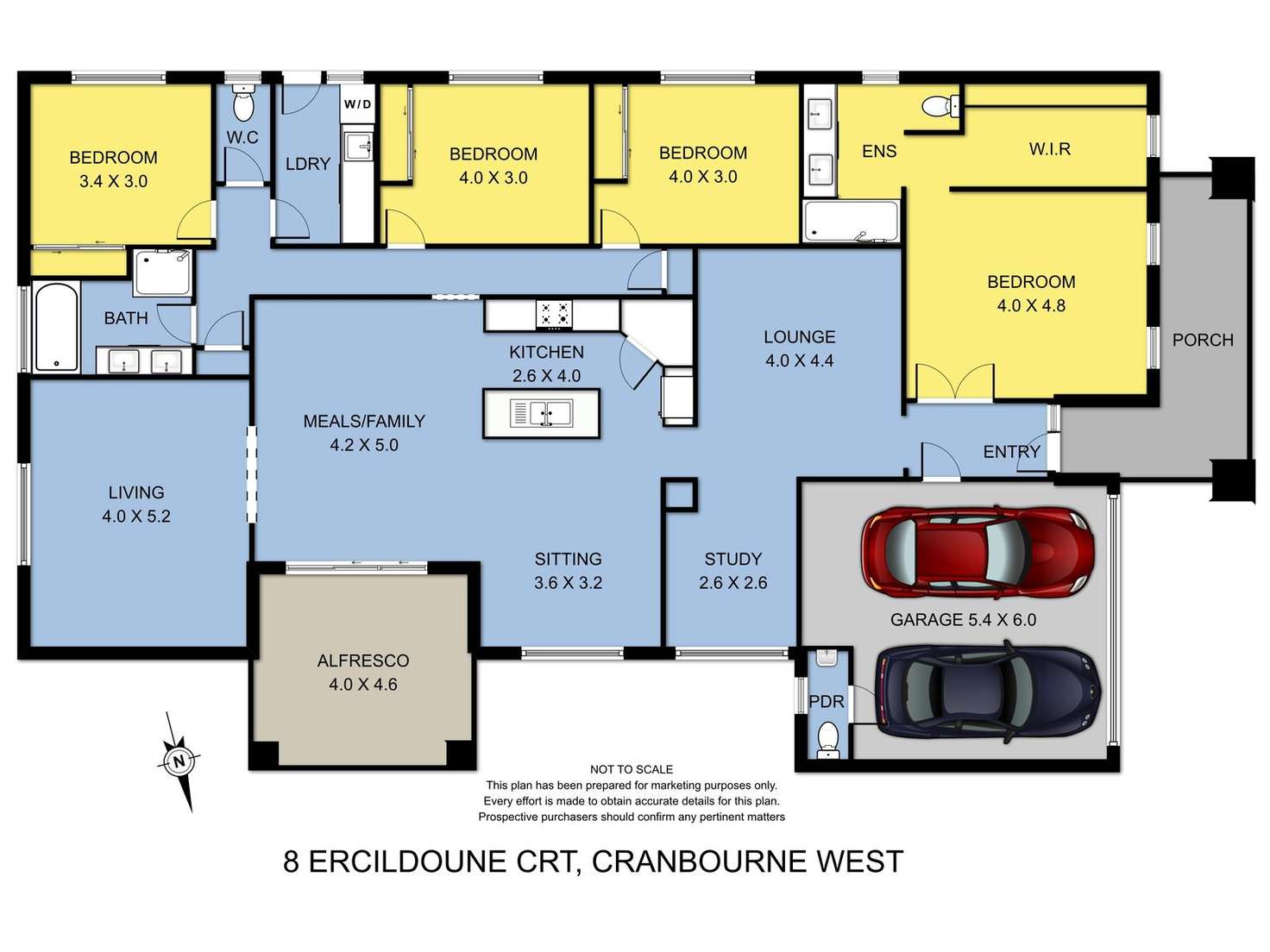 Floorplan of Homely house listing, 8 Ercildoune Court, Cranbourne West VIC 3977