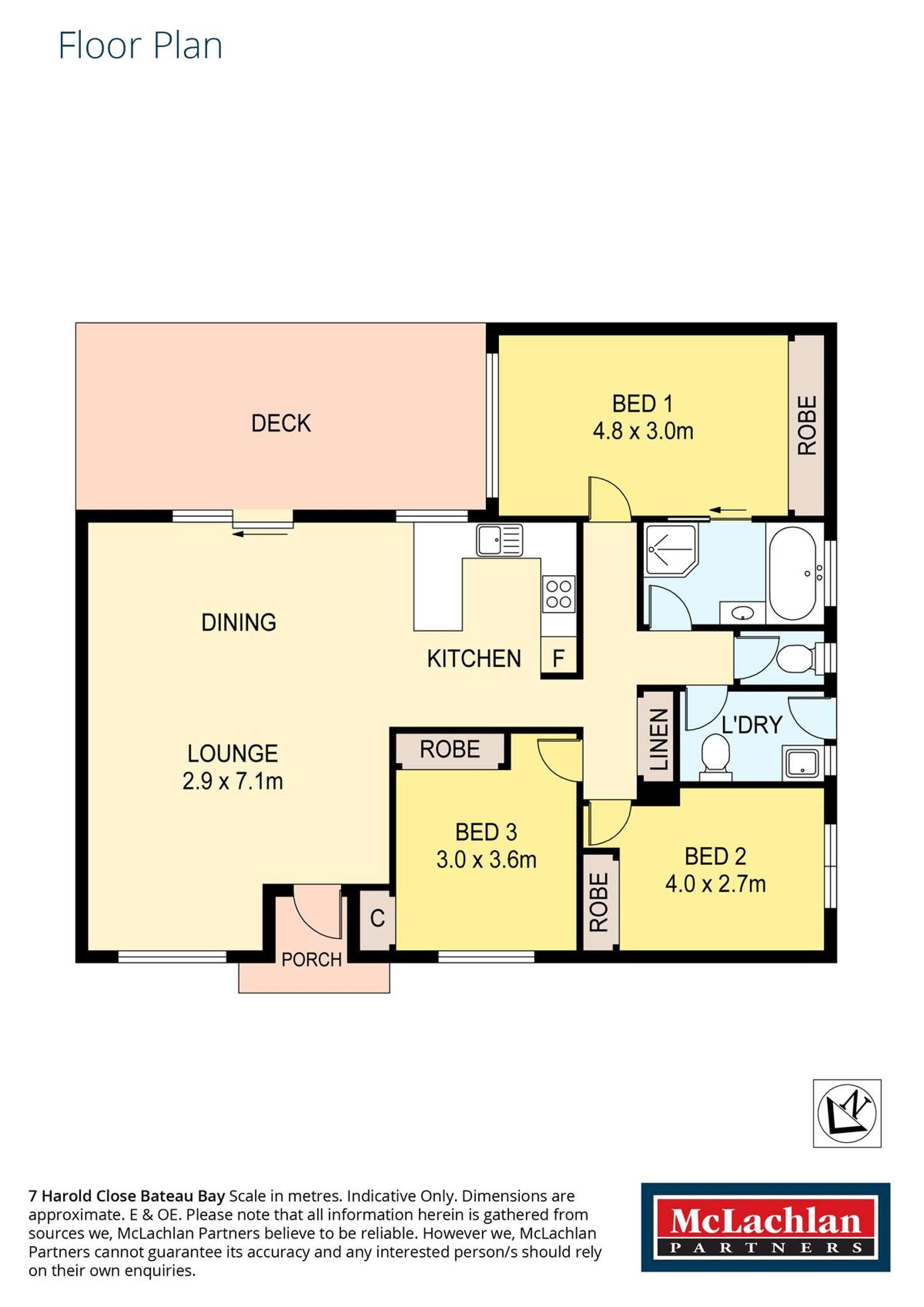 Floorplan of Homely house listing, 7 Harold Close, Bateau Bay NSW 2261