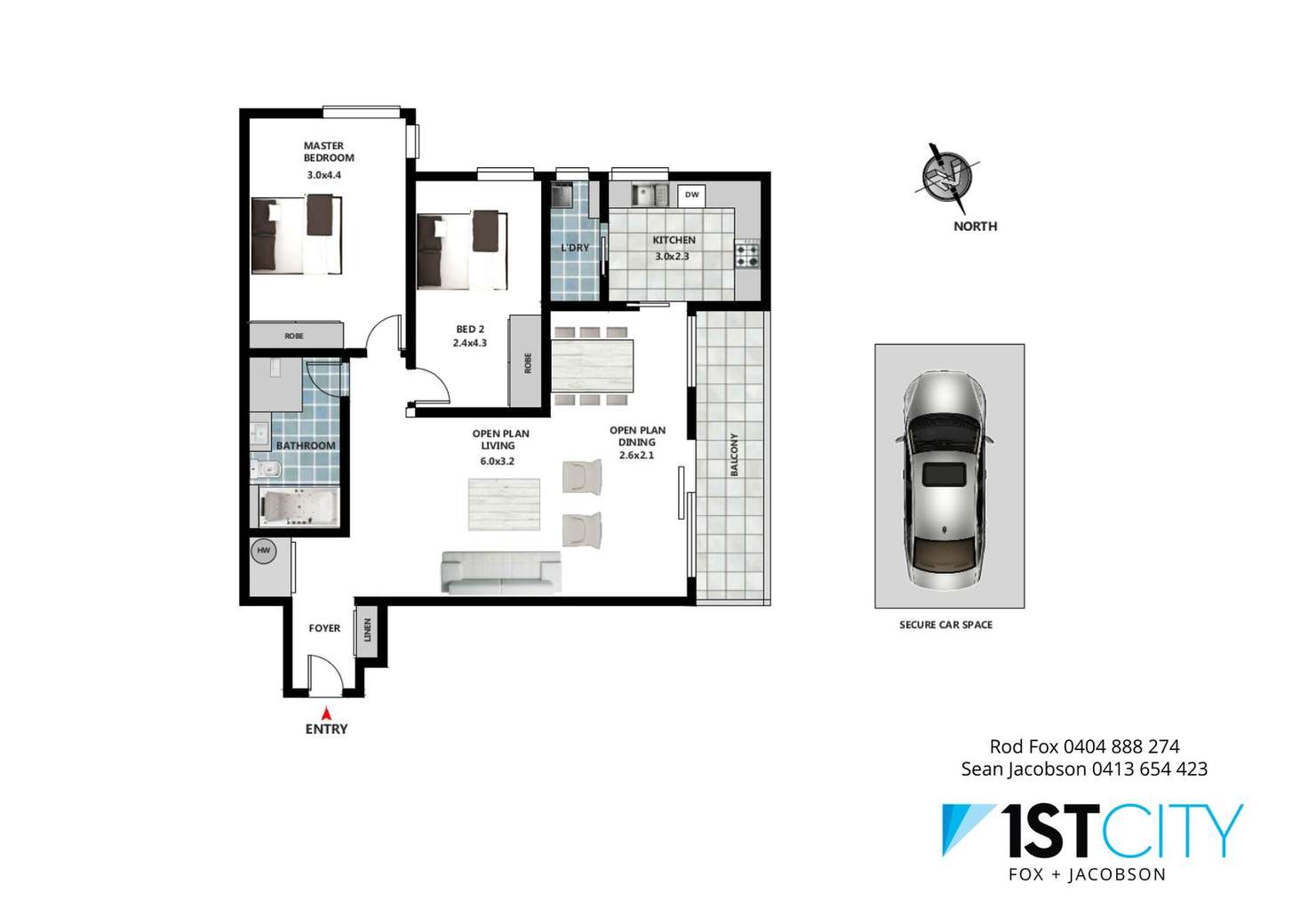 Floorplan of Homely apartment listing, 3E/8 Hampden Street, Paddington NSW 2021