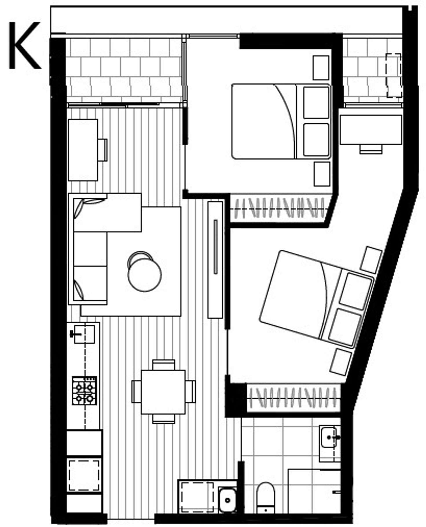 Floorplan of Homely apartment listing, 411/91 Galada Avenue, Parkville VIC 3052