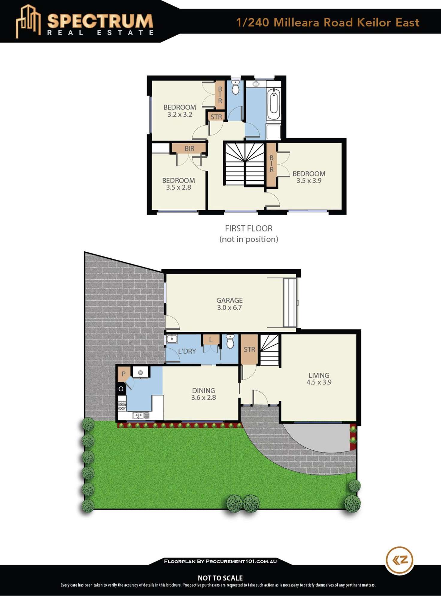 Floorplan of Homely unit listing, 1/240 Milleara Road, Keilor East VIC 3033