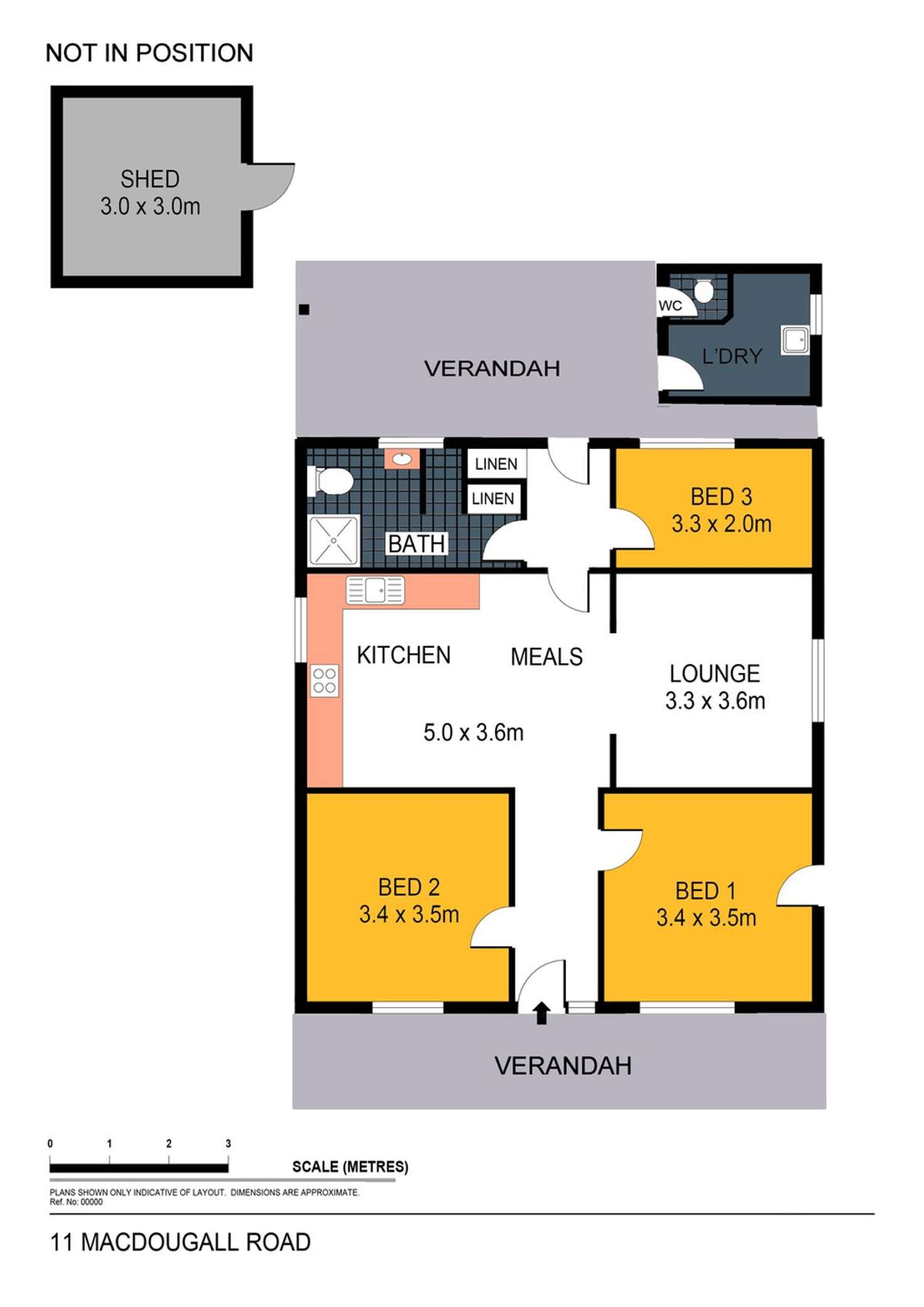 Floorplan of Homely house listing, 11 Macdougall Road, Golden Square VIC 3555