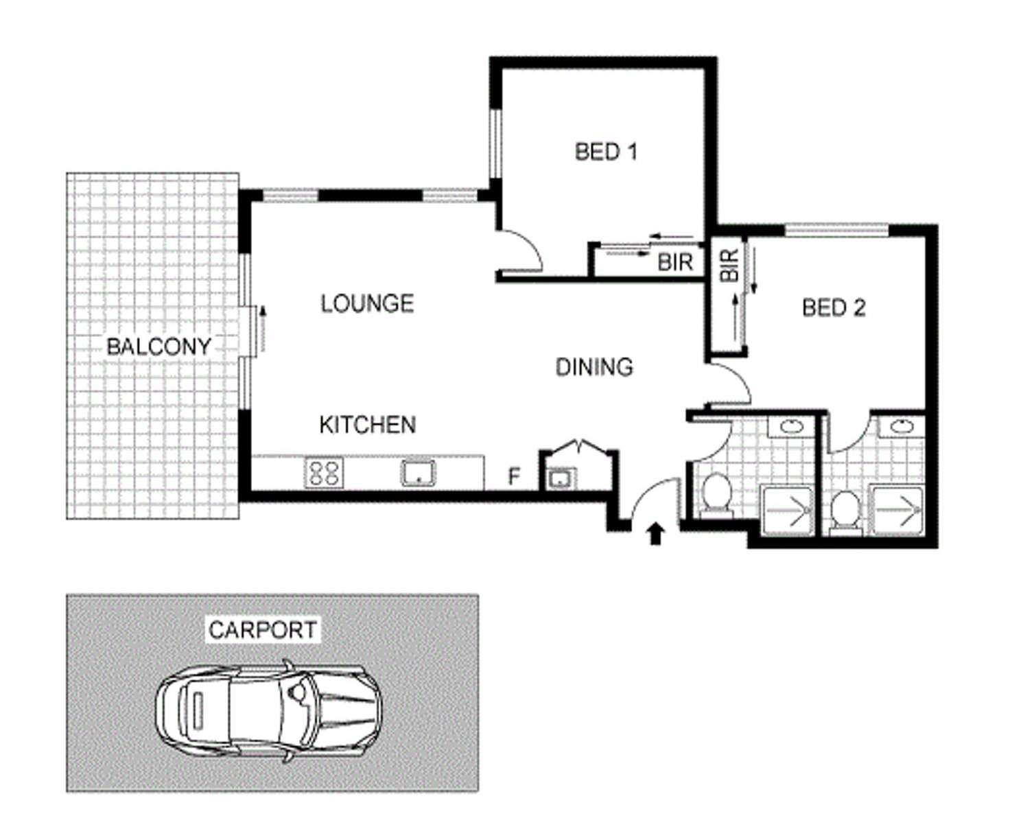 Floorplan of Homely apartment listing, 402/19 Moore Street, Moonee Ponds VIC 3039