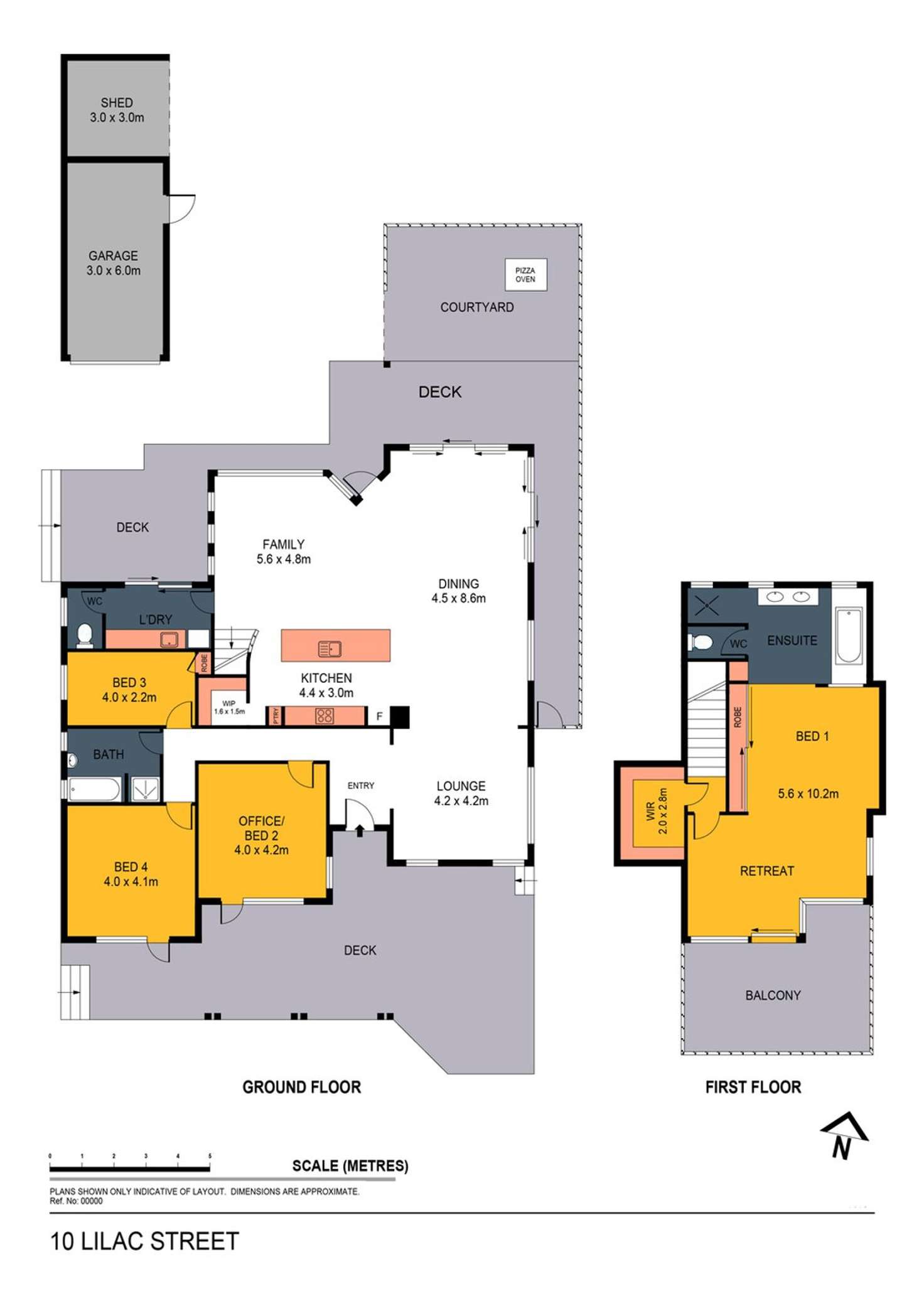 Floorplan of Homely house listing, 10 Lilac Street, Bendigo VIC 3550