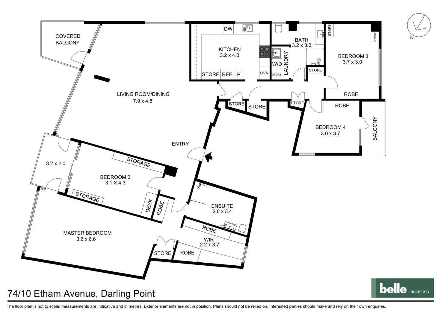 Floorplan of Homely apartment listing, 74/10 Etham Avenue, Darling Point NSW 2027