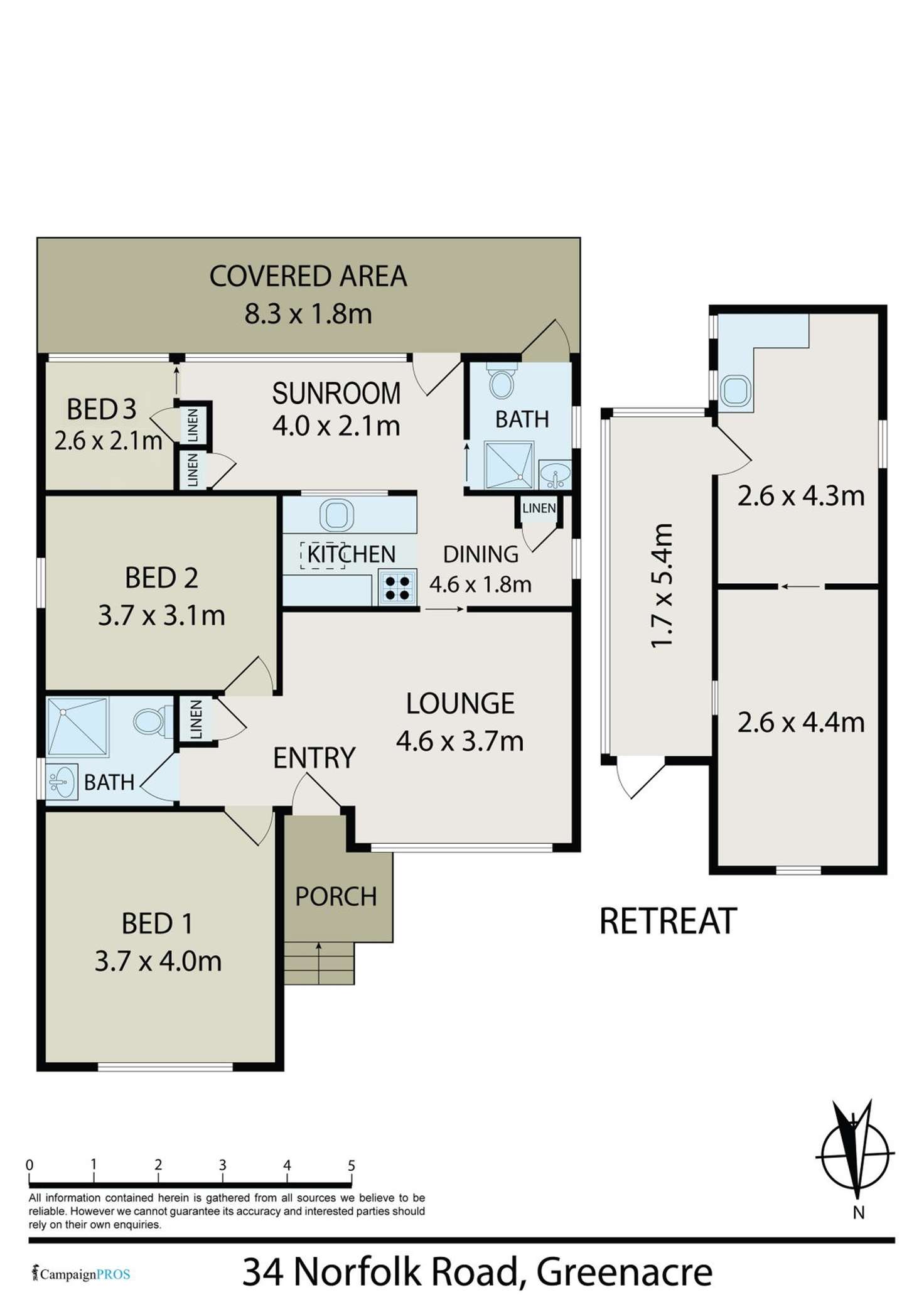 Floorplan of Homely house listing, 34 Norfolk Road, Greenacre NSW 2190