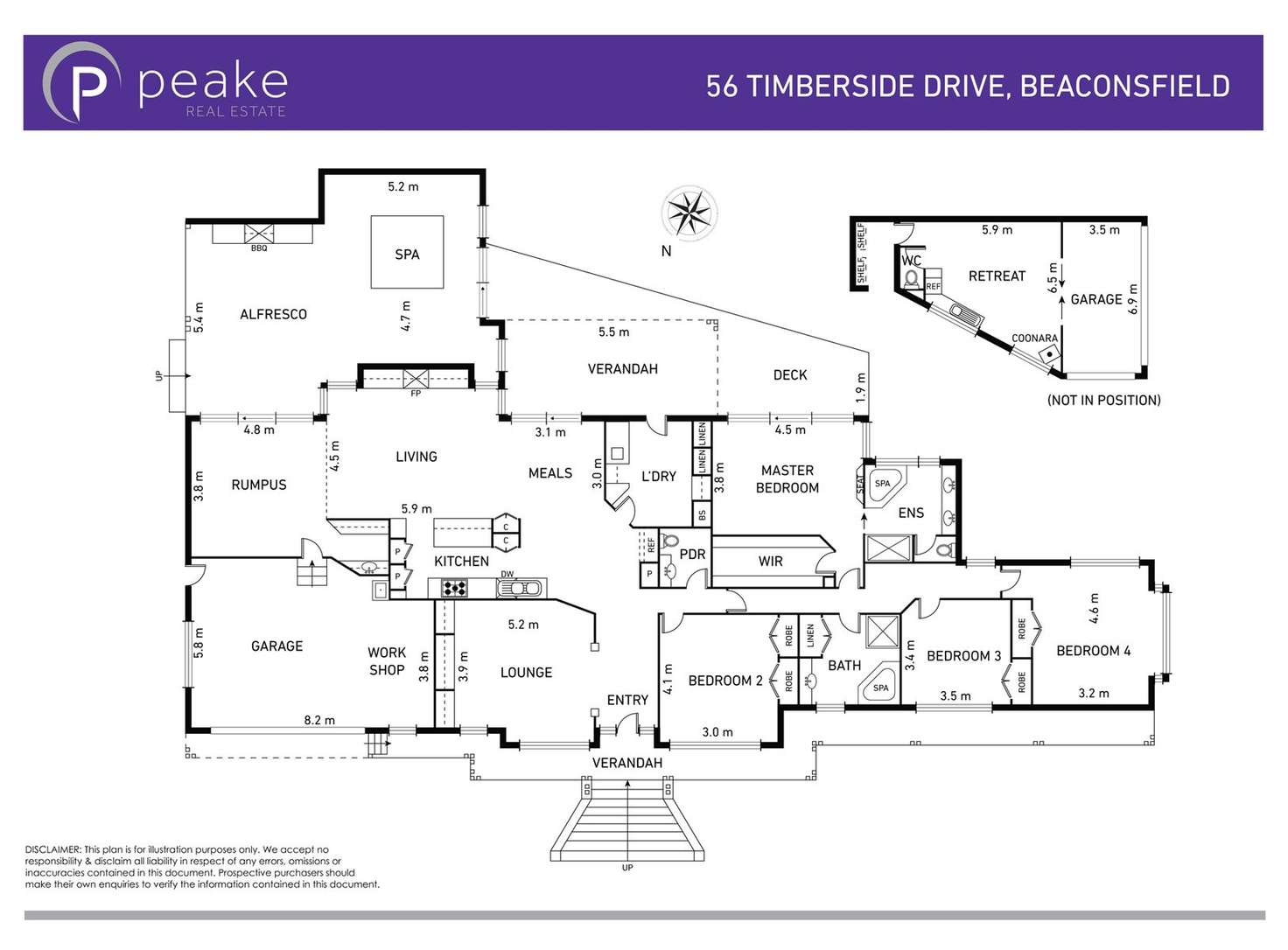 Floorplan of Homely house listing, 56 Timberside Drive, Beaconsfield VIC 3807