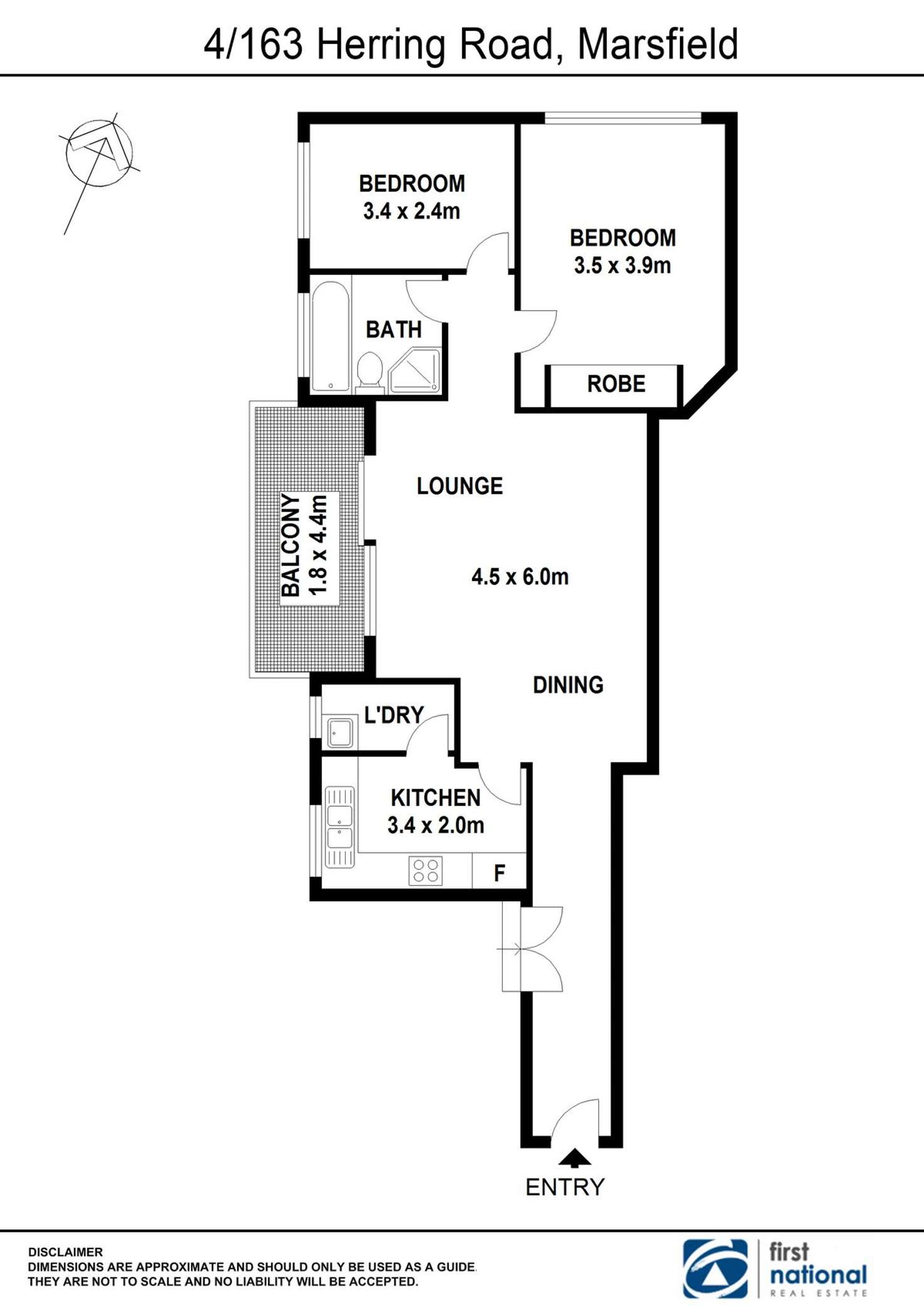 Floorplan of Homely unit listing, 4/163 Herring Road, Macquarie Park NSW 2113