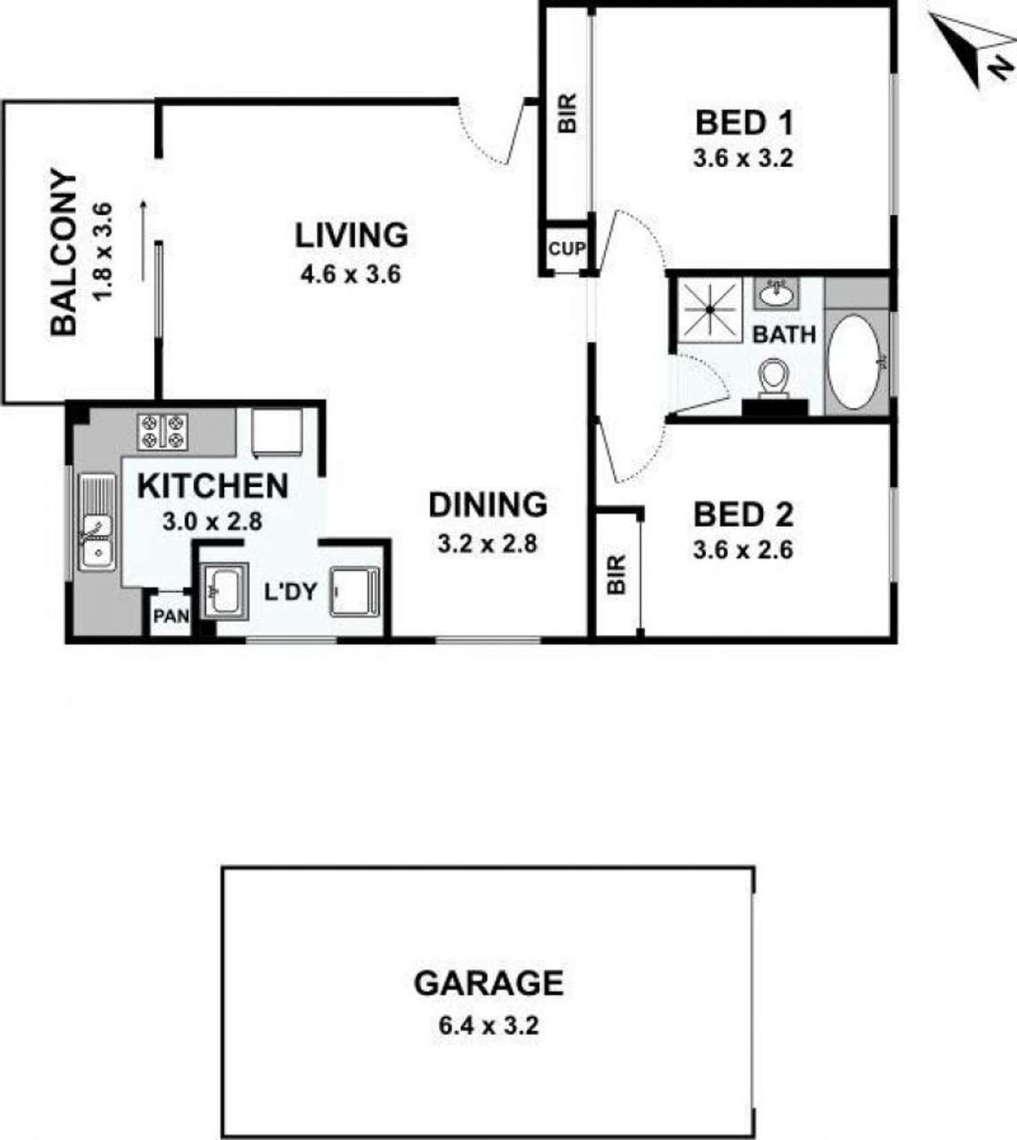 Floorplan of Homely unit listing, 29/34-38 Burdett Street, Hornsby NSW 2077
