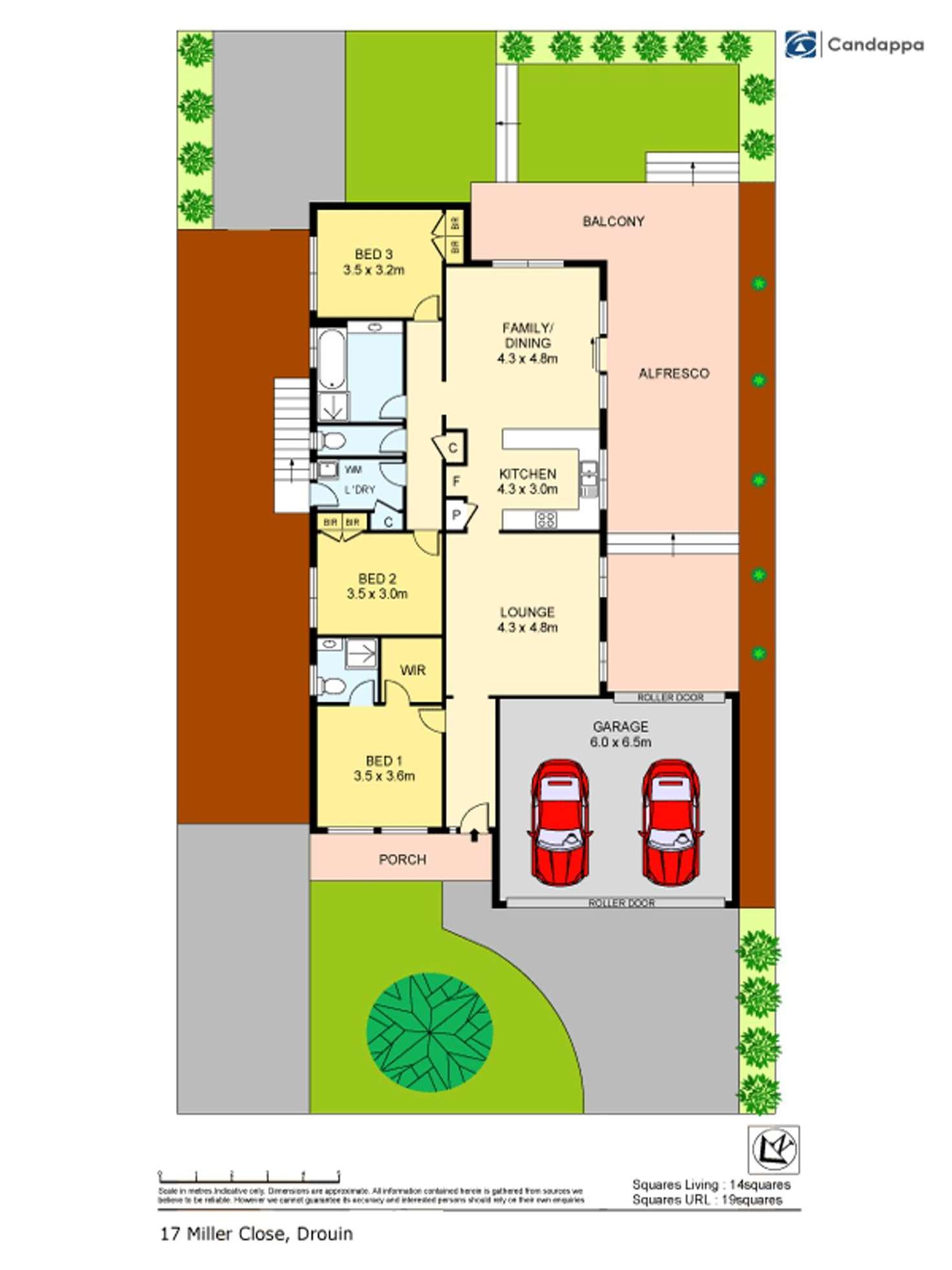 Floorplan of Homely house listing, 17 Miller Close, Drouin VIC 3818
