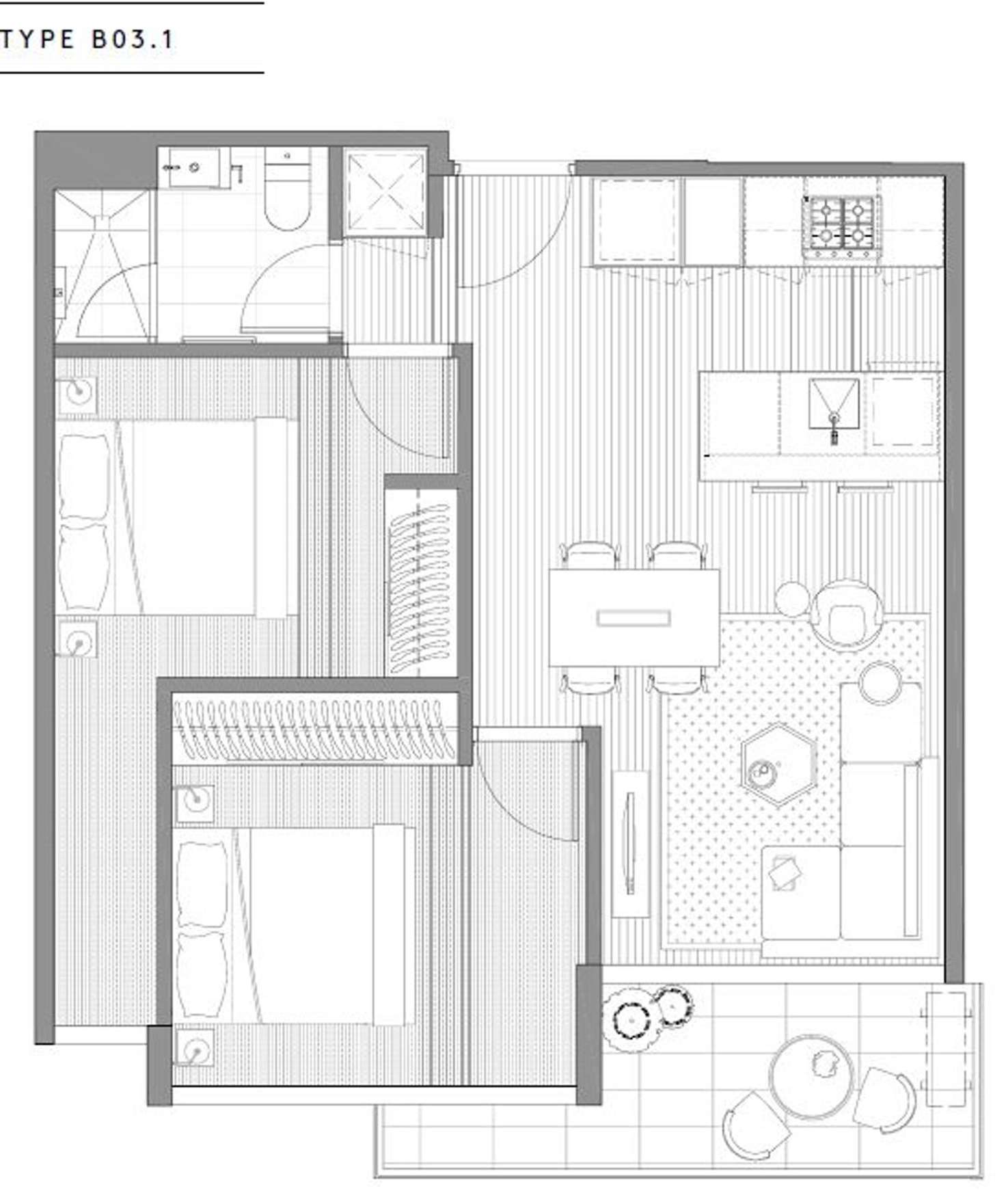 Floorplan of Homely apartment listing, 210/140 Dudley Street, West Melbourne VIC 3003
